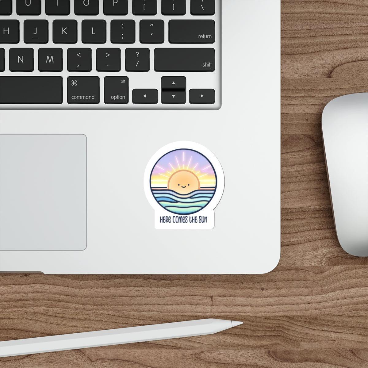 Here Comes the Sun Vinyl Sticker – Minimalist Sunshine - mezetto KEOLIX KEOLIX