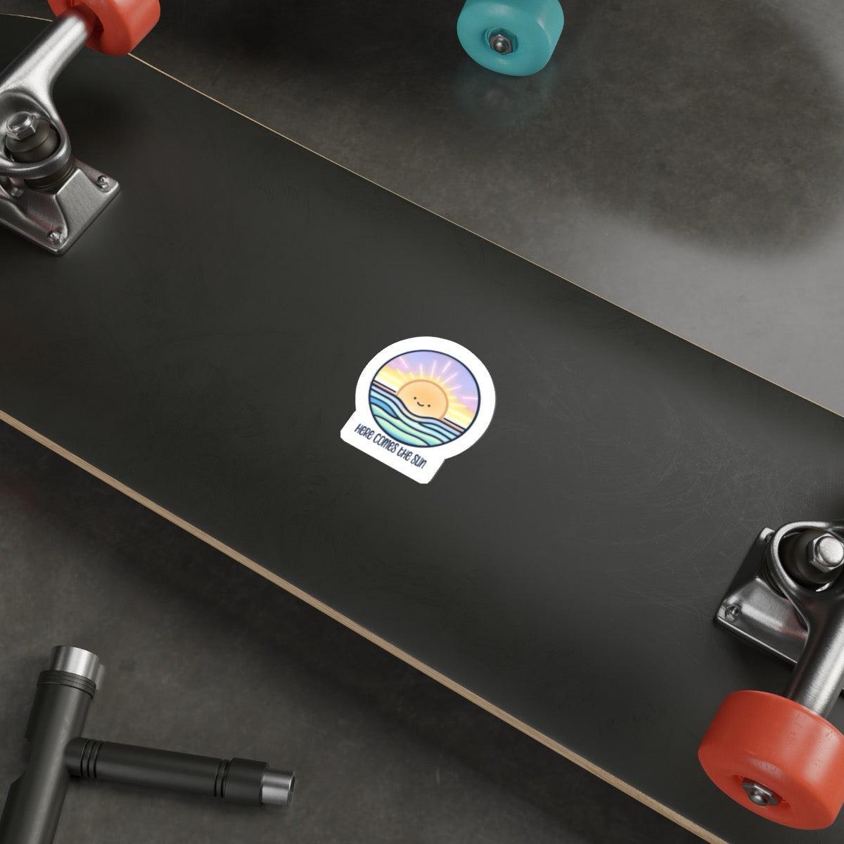 Here Comes the Sun Vinyl Sticker – Minimalist Sunshine - mezetto KEOLIX KEOLIX