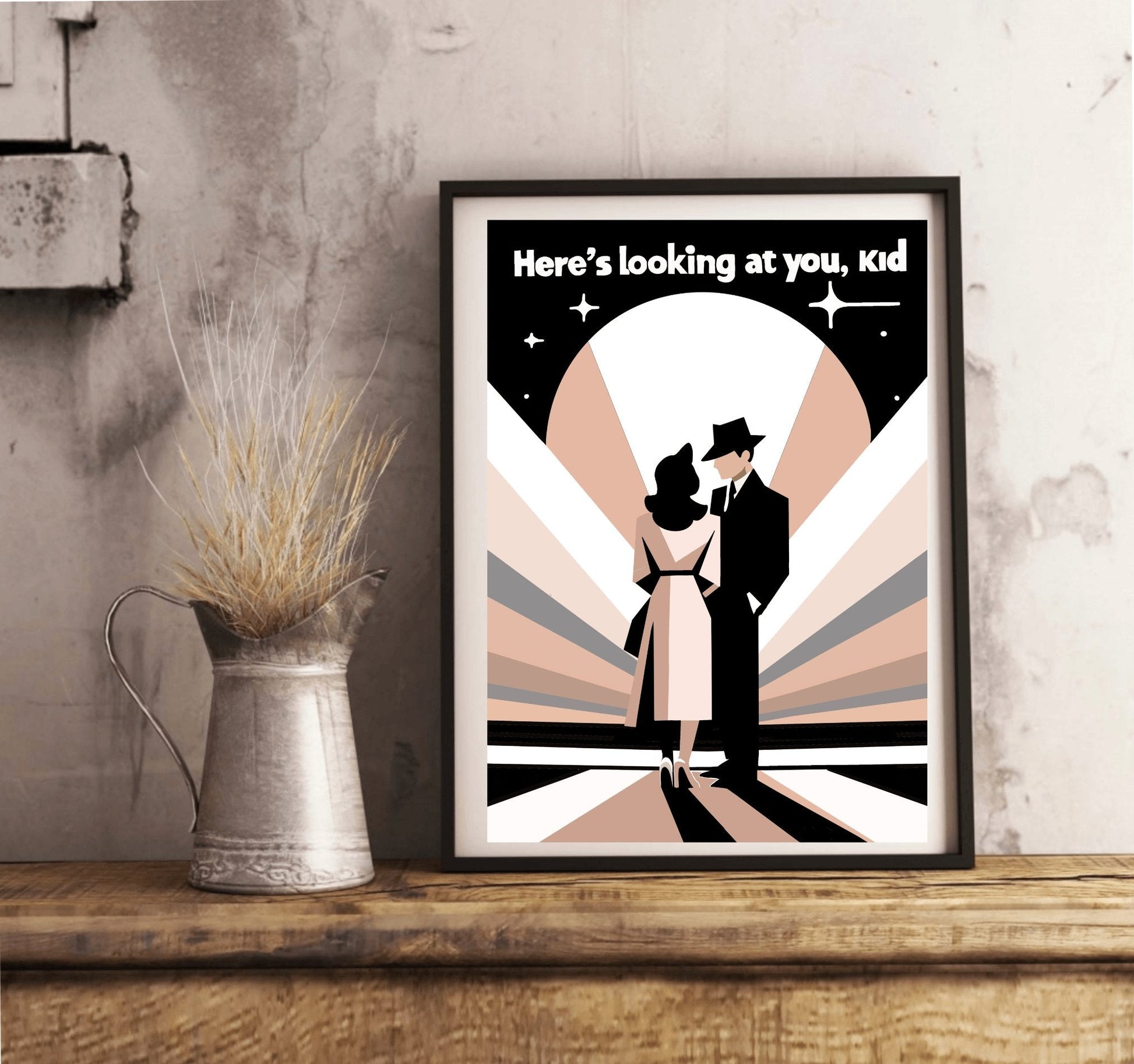 Here’s Looking at You, Kid – Casablanca Quote Print - mezetto KEOLIX KEOLIX