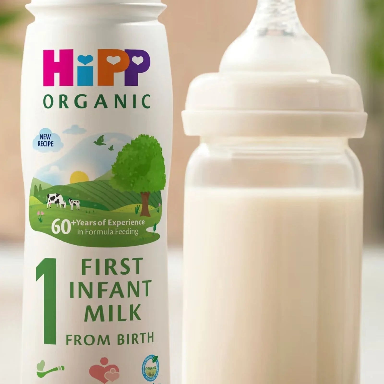 HiPP Organic 1 First Infant Ready to Feed Liquid Milk from Birth 200ml - mezetto ebebek ebebek