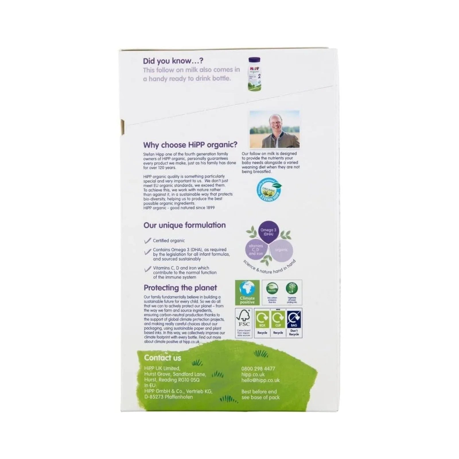 Hipp Organic 2 Follow On Milk Formula 6+ months 800g - mezetto ebebek ebebek