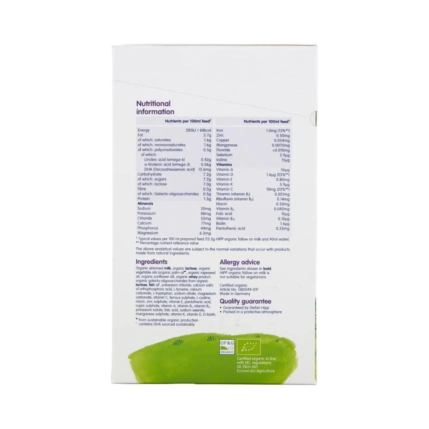 Hipp Organic 2 Follow On Milk Formula 6+ months 800g - mezetto ebebek ebebek