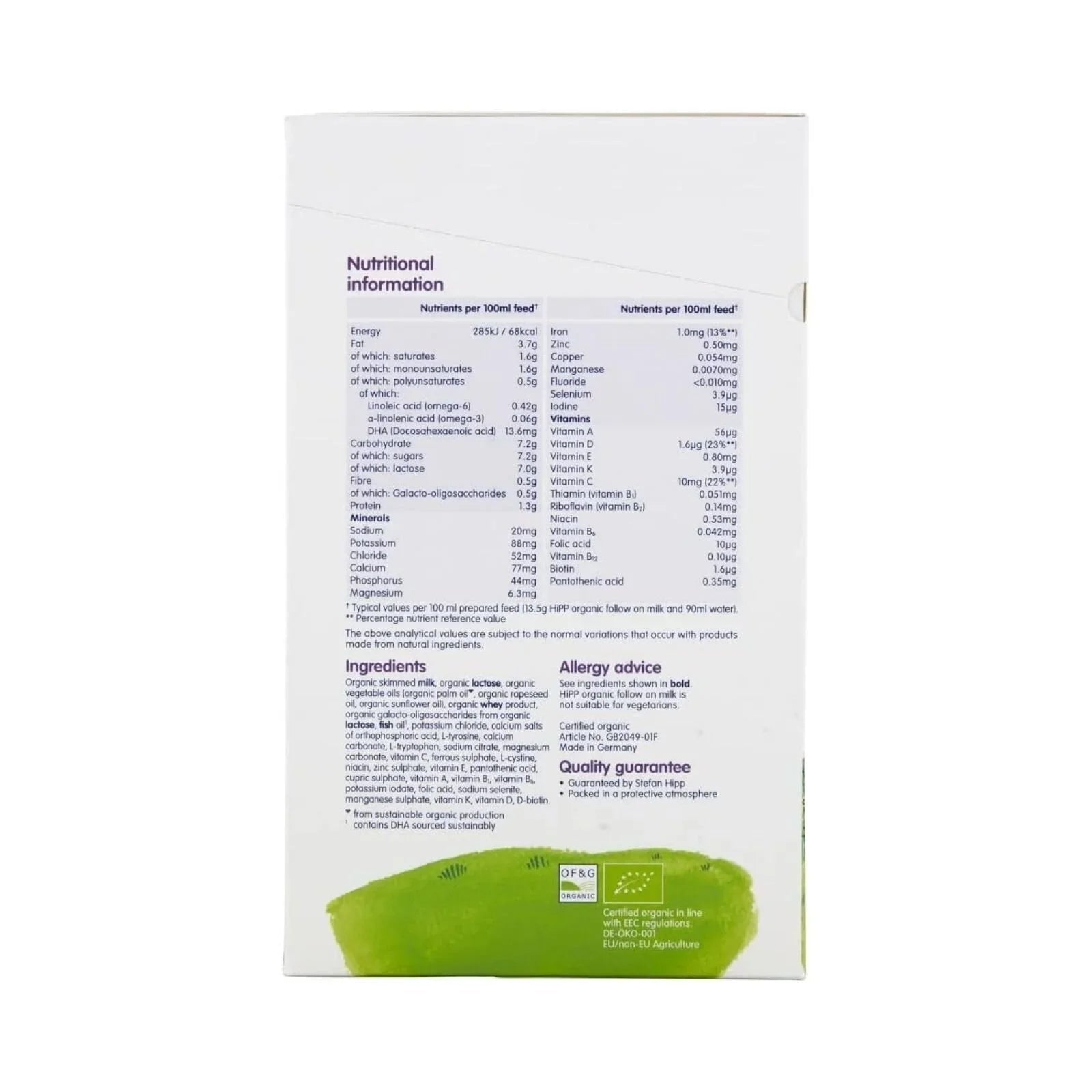 Hipp Organic 2 Follow On Milk Formula 6+ months 800g - mezetto ebebek ebebek