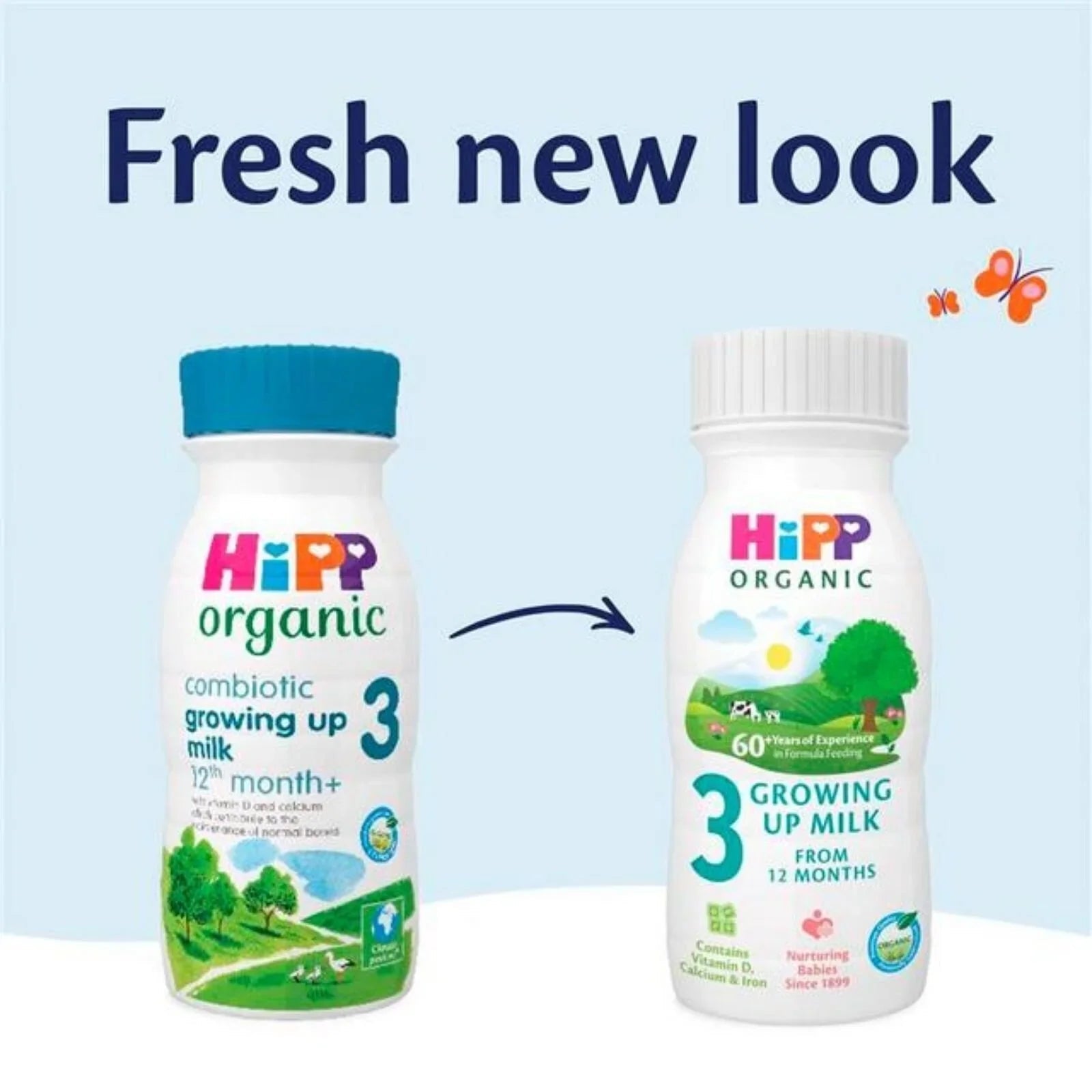 HiPP Organic 3 Growing Up Ready to Feed Liquid Milk 12+ months 200ml - mezetto ebebek ebebek