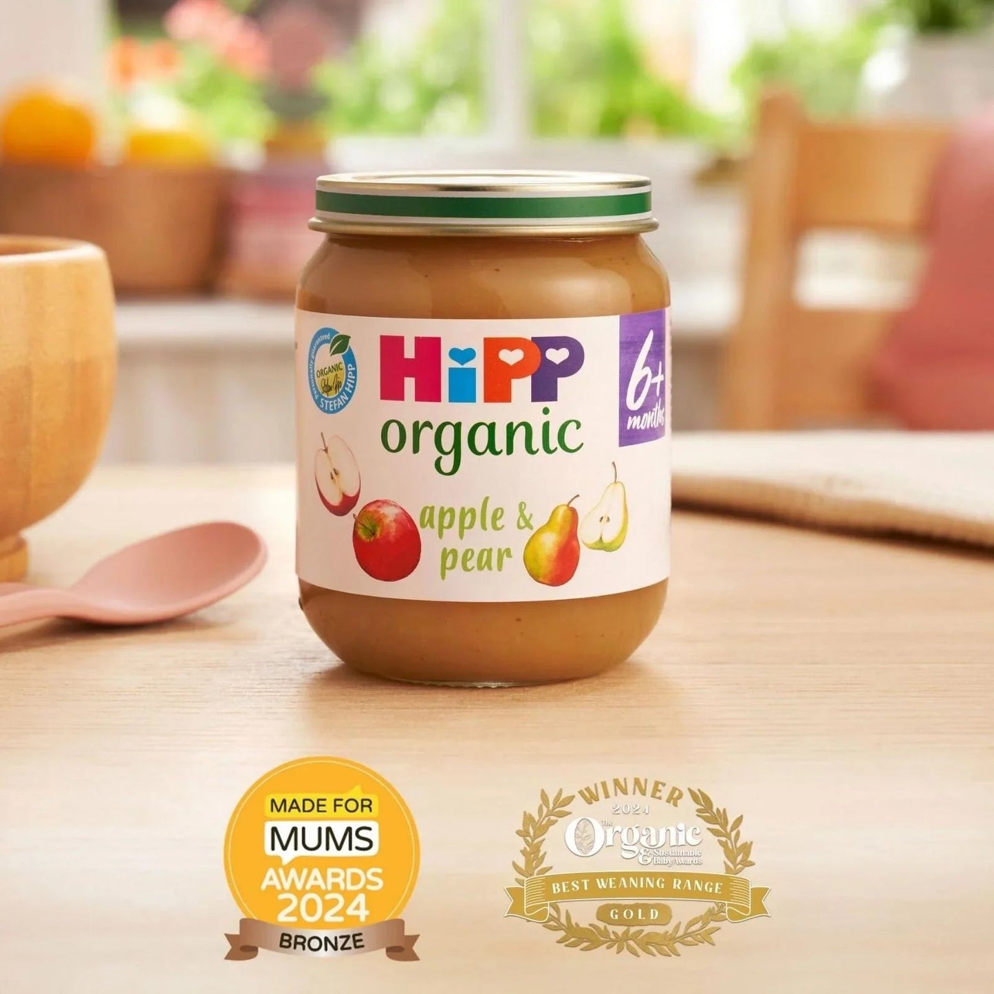 HiPP Organic Apple & Pear Jar 6+ months 125g - mezetto ebebek ebebek