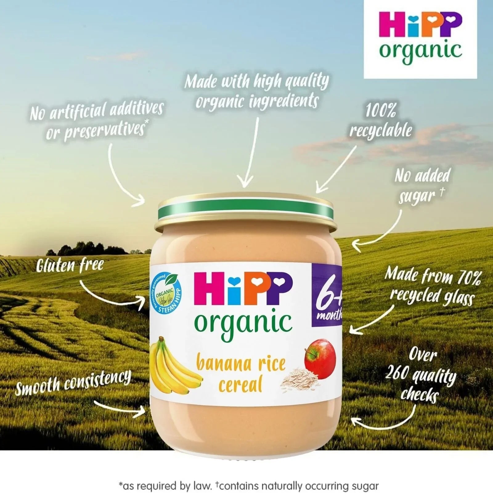 HiPP Organic Banana Rice Cereal Baby Food 6+ months 125g - mezetto ebebek ebebek