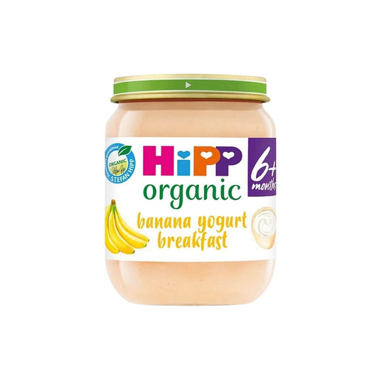 HiPP Organic Banana Yogurt Breakfast Jar 6+ months 125g - mezetto ebebek ebebek
