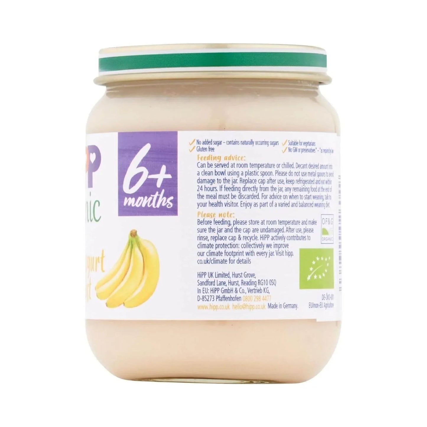 HiPP Organic Banana Yogurt Breakfast Jar 6+ months 125g - mezetto ebebek ebebek