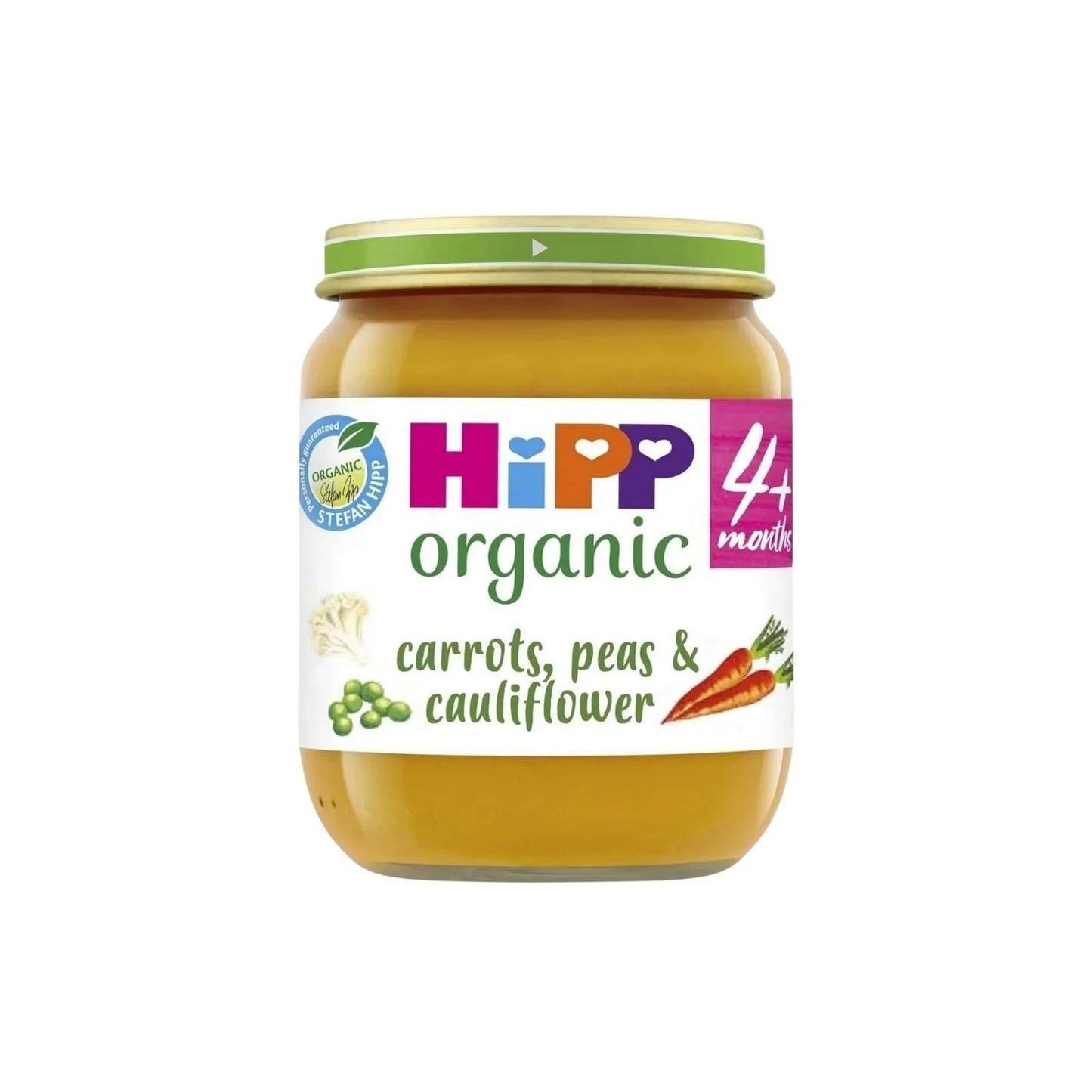 HiPP Organic Carrots Peas & Cauliflower Jar 4+ months 125g - mezetto ebebek ebebek