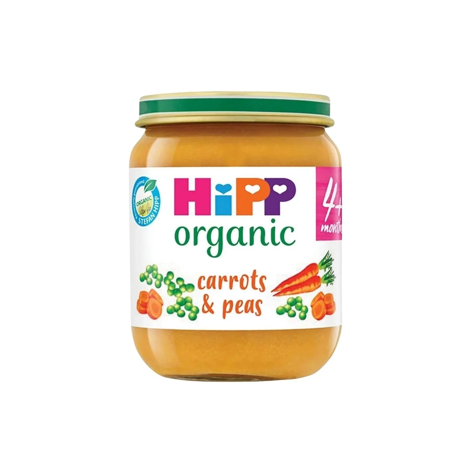 HiPP Organic Carrots & Peas Jar 4+ months 125g - mezetto ebebek ebebek