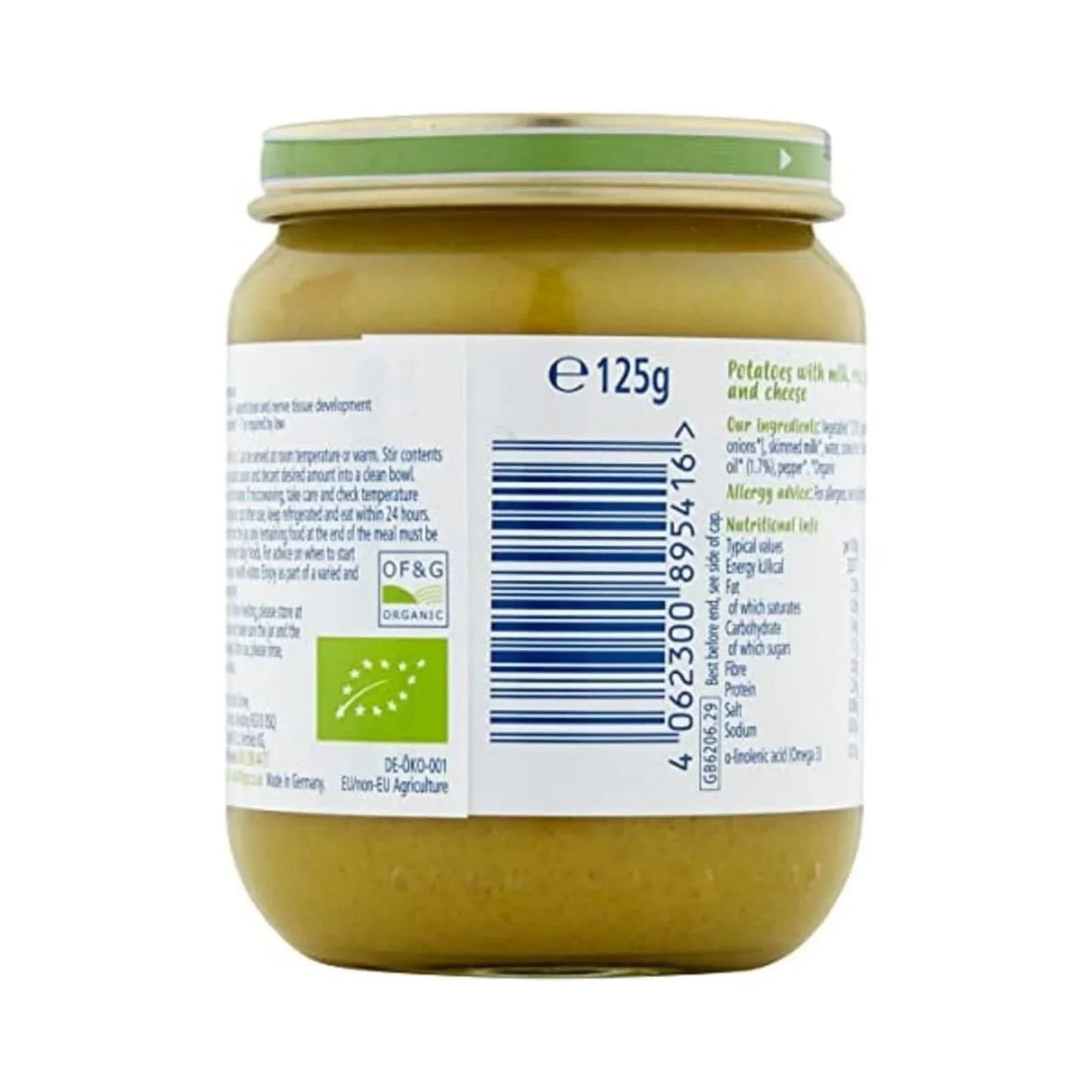 HiPP Organic Cheesy Potato & Spinach Bake Baby Food Jar 6+ months 125g - mezetto ebebek ebebek