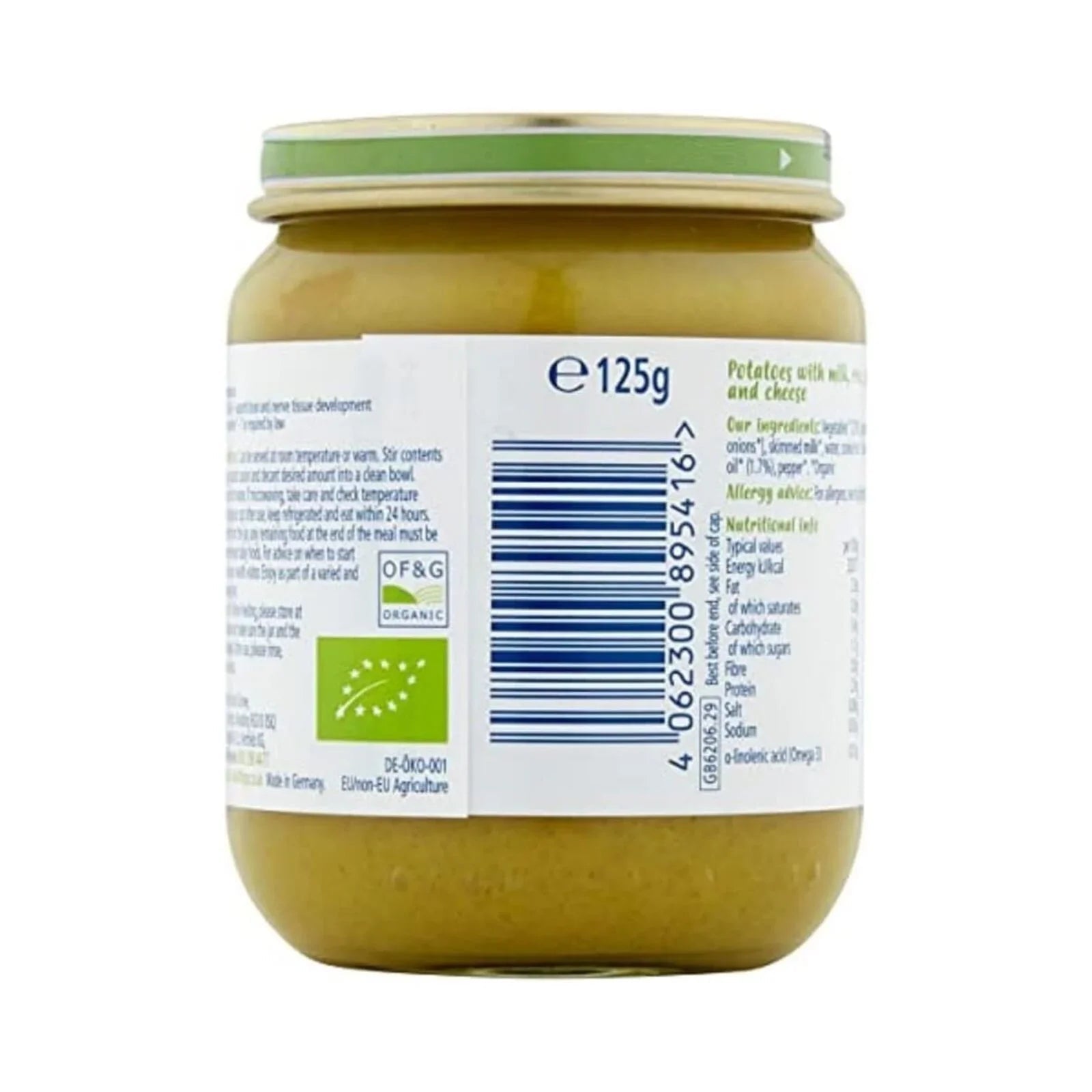 HiPP Organic Cheesy Potato & Spinach Bake Baby Food Jar 6+ months 125g - mezetto ebebek ebebek