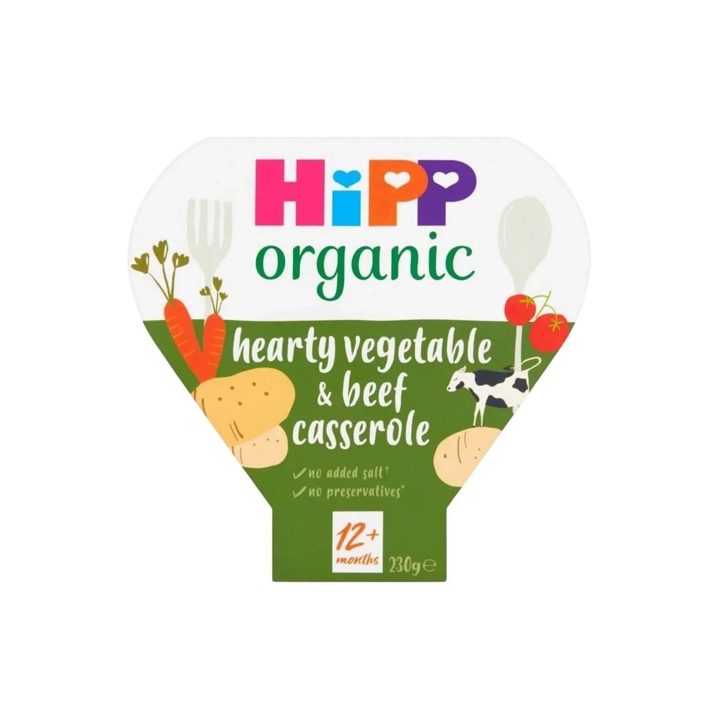 HiPP Organic Hearty Vegetable & Beef Casserole Toddler Tray Meal 12+ months 230g - mezetto ebebek ebebek