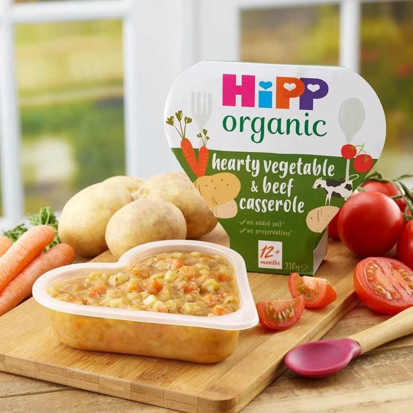 HiPP Organic Hearty Vegetable & Beef Casserole Toddler Tray Meal 12+ months 230g - mezetto ebebek ebebek