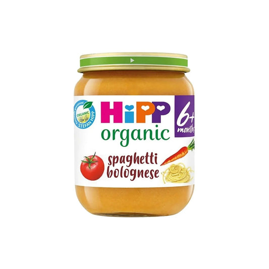HiPP Organic Spaghetti Bolognese Baby Food Jar 6+ months 125g - mezetto ebebek ebebek