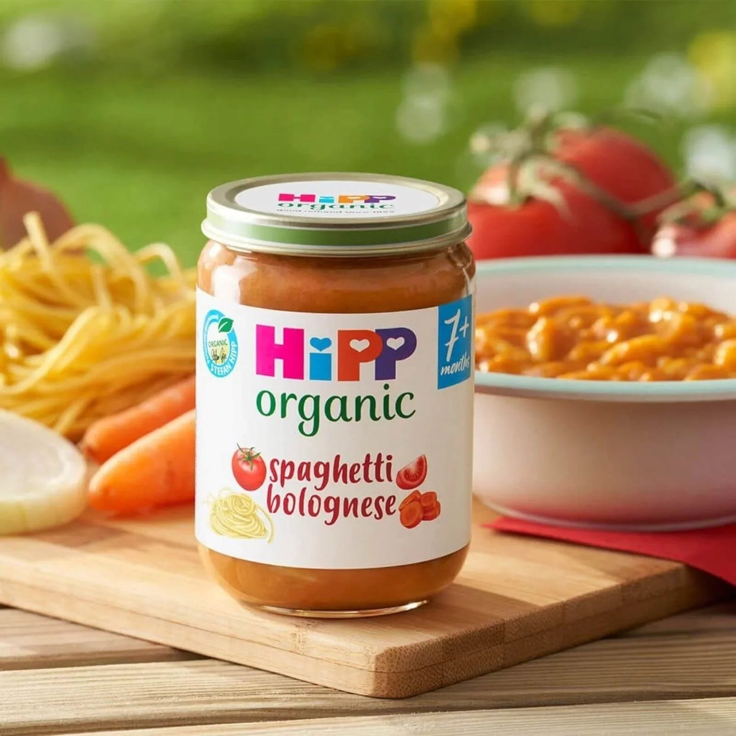 HiPP Organic Spaghetti Bolognese Baby Food Jar 7+ months 190g - mezetto ebebek ebebek