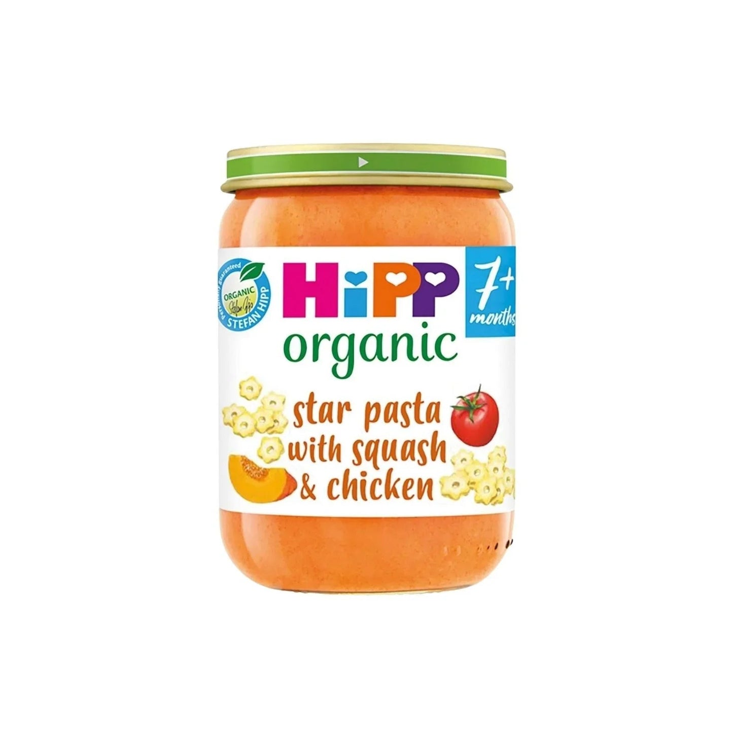 HiPP Organic Star Pasta with Squash & Chicken Baby Food Jar 7+ months 190g - mezetto ebebek ebebek