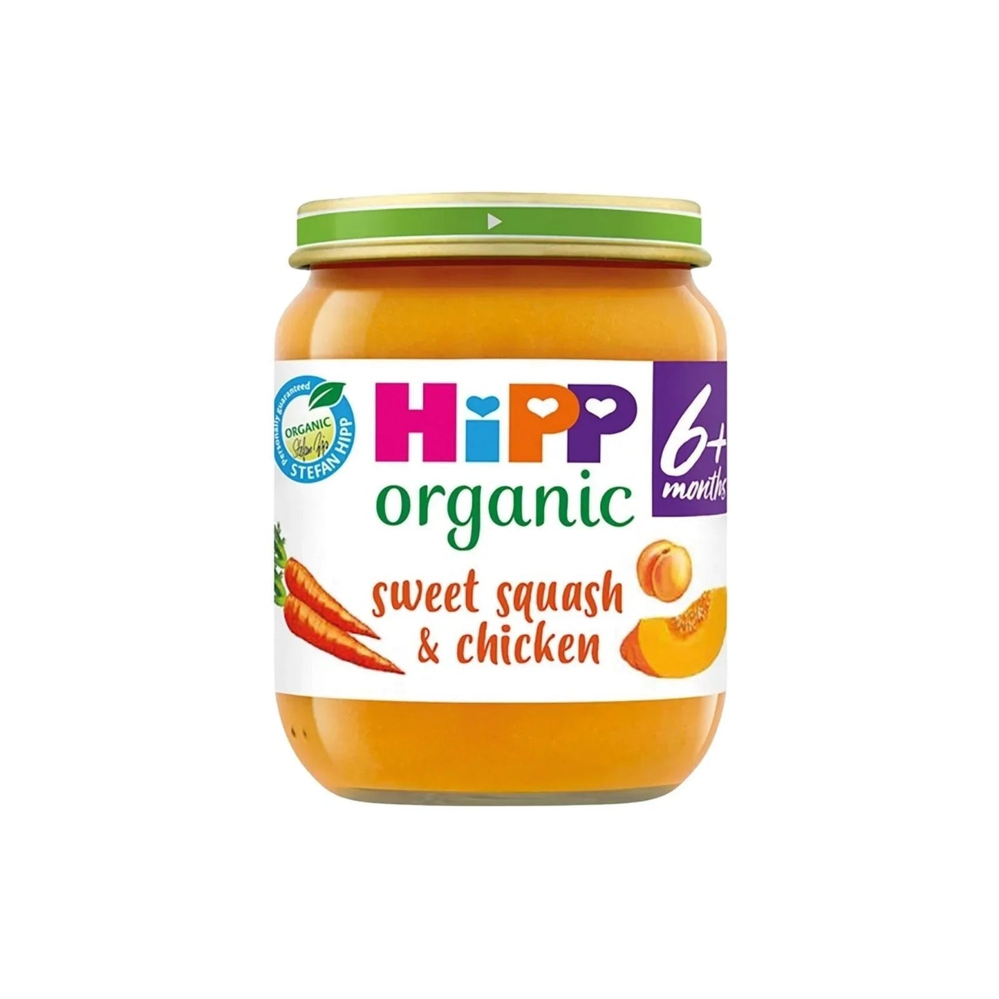 HiPP Organic Sweet Squash & Chicken Baby Food Jar 6+ months 125g - mezetto ebebek ebebek