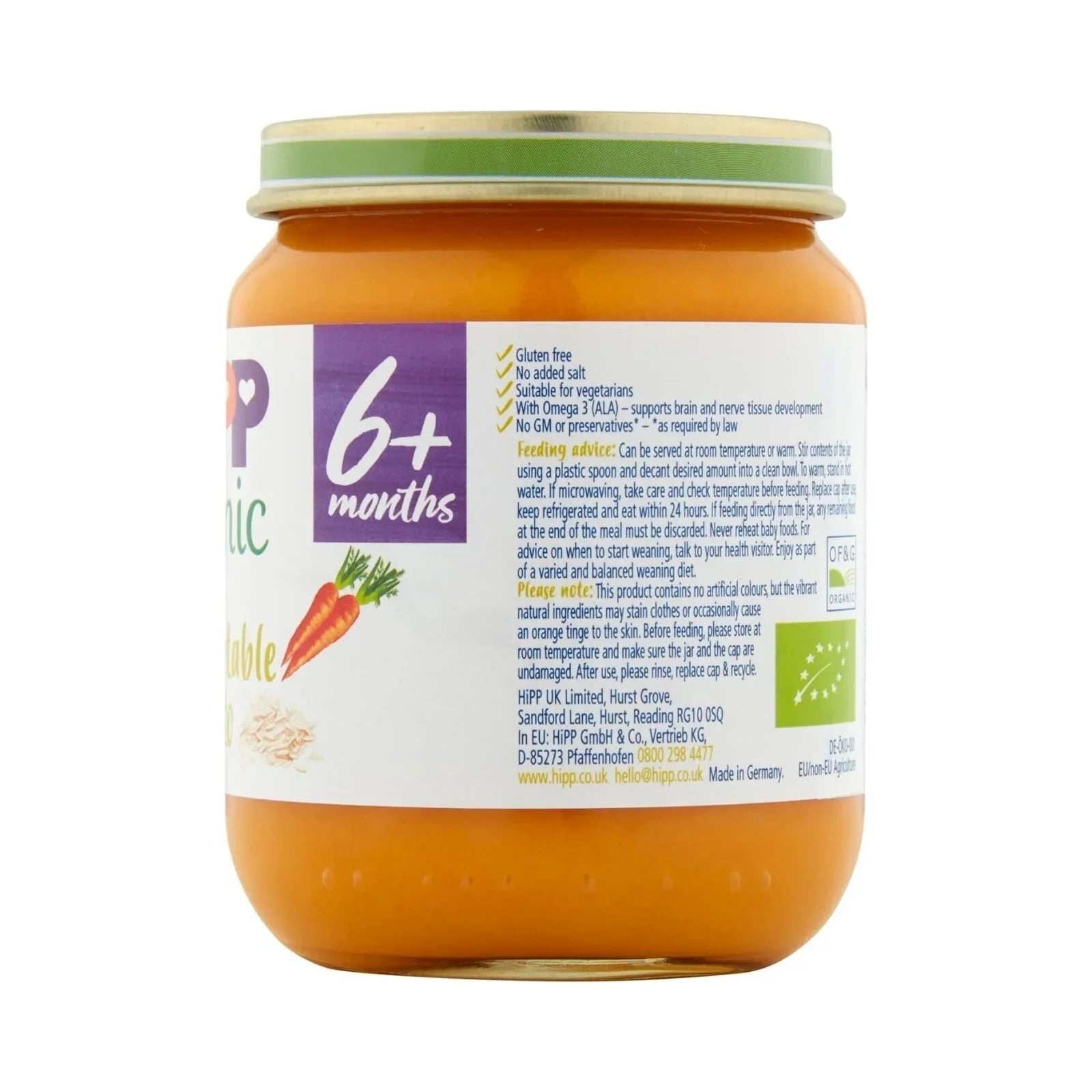 HiPP Organic Tasty Vegetable Risotto Baby Food Jar 6+ months 125g - mezetto ebebek ebebek