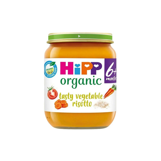 HiPP Organic Tasty Vegetable Risotto Baby Food Jar 6+ months 125g - mezetto ebebek ebebek