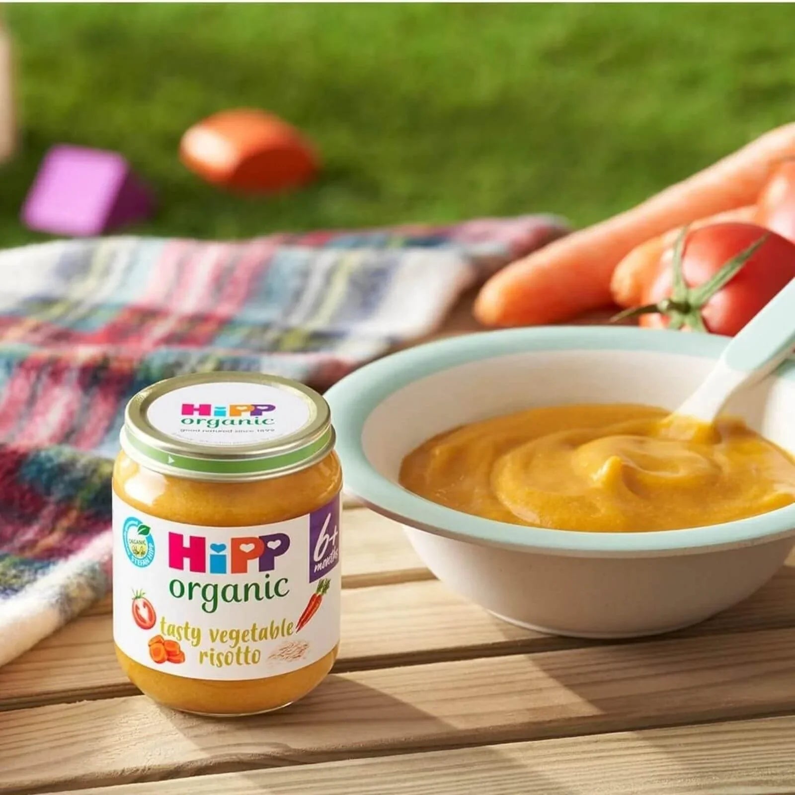 HiPP Organic Tasty Vegetable Risotto Baby Food Jar 6+ months 125g - mezetto ebebek ebebek