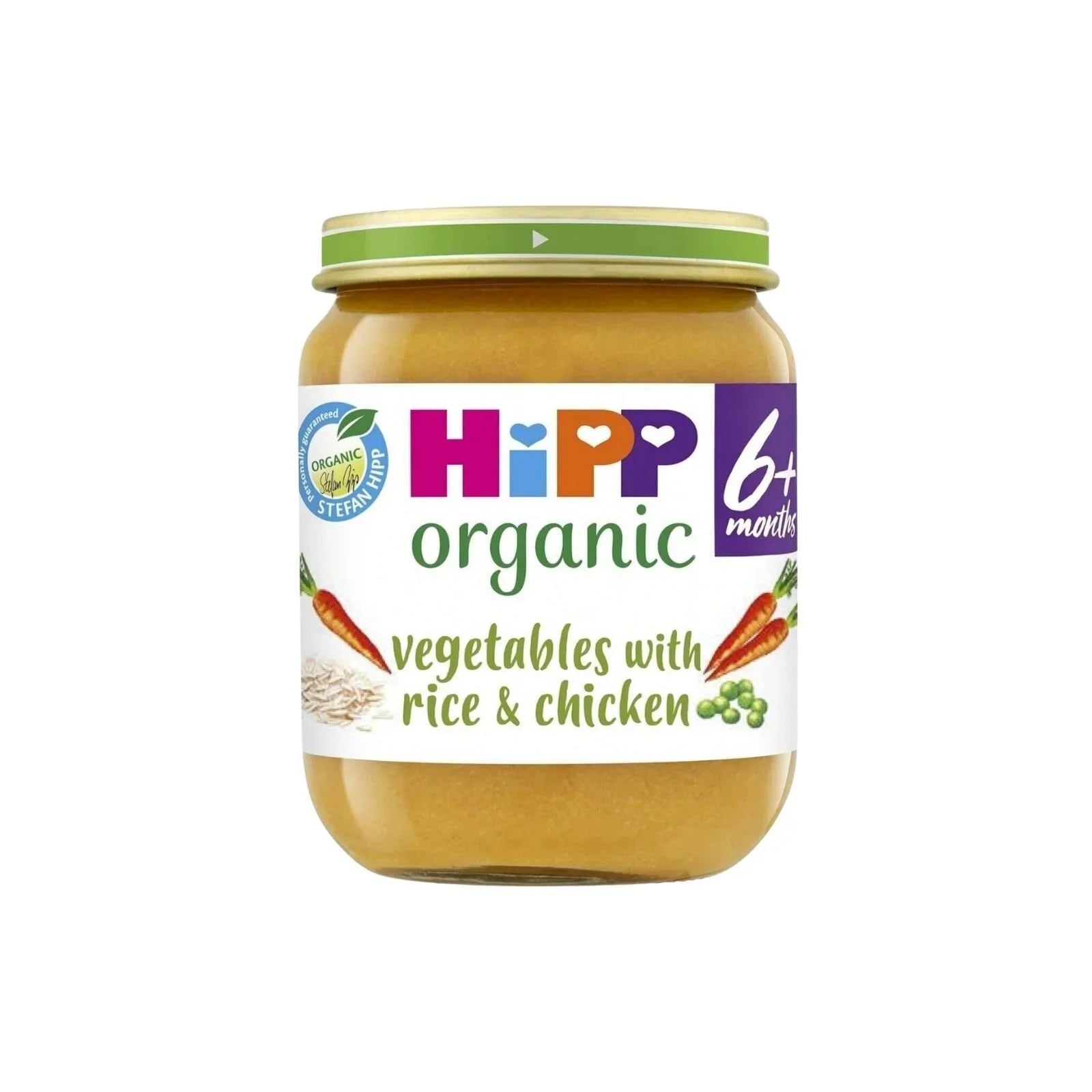 HiPP Organic Vegetables with Rice & Chicken Baby Food Jar 6+ months 125g - mezetto ebebek ebebek