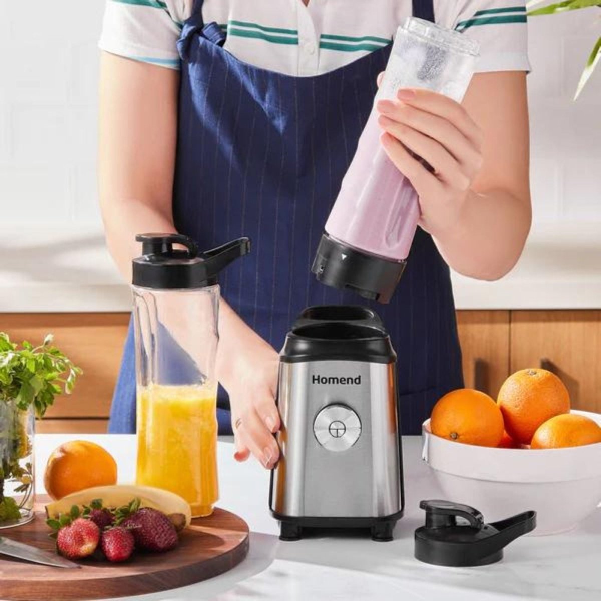 Homend Mixfresh 7010UK Stainless Steel Smoothie Blender - mezetto ebebek ebebek
