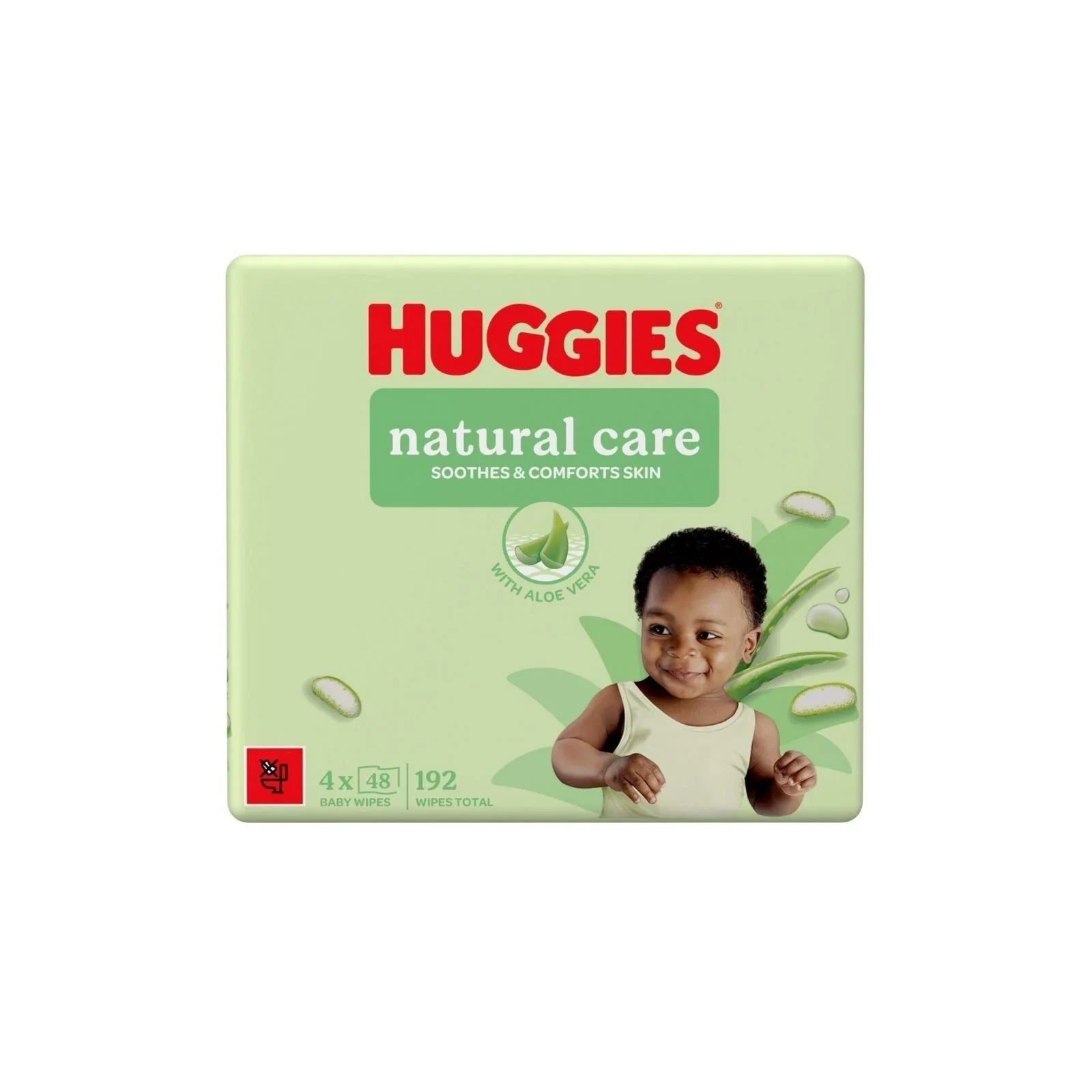 Huggies Natural Care Plastic Free Baby Wipes 4x48 pcs - mezetto ebebek ebebek