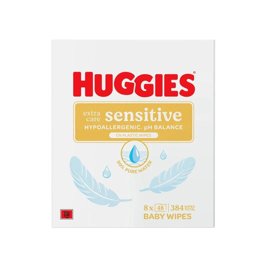 Huggies Pure Extra Sensitive Baby Wipes 8x48 pcs - mezetto ebebek ebebek