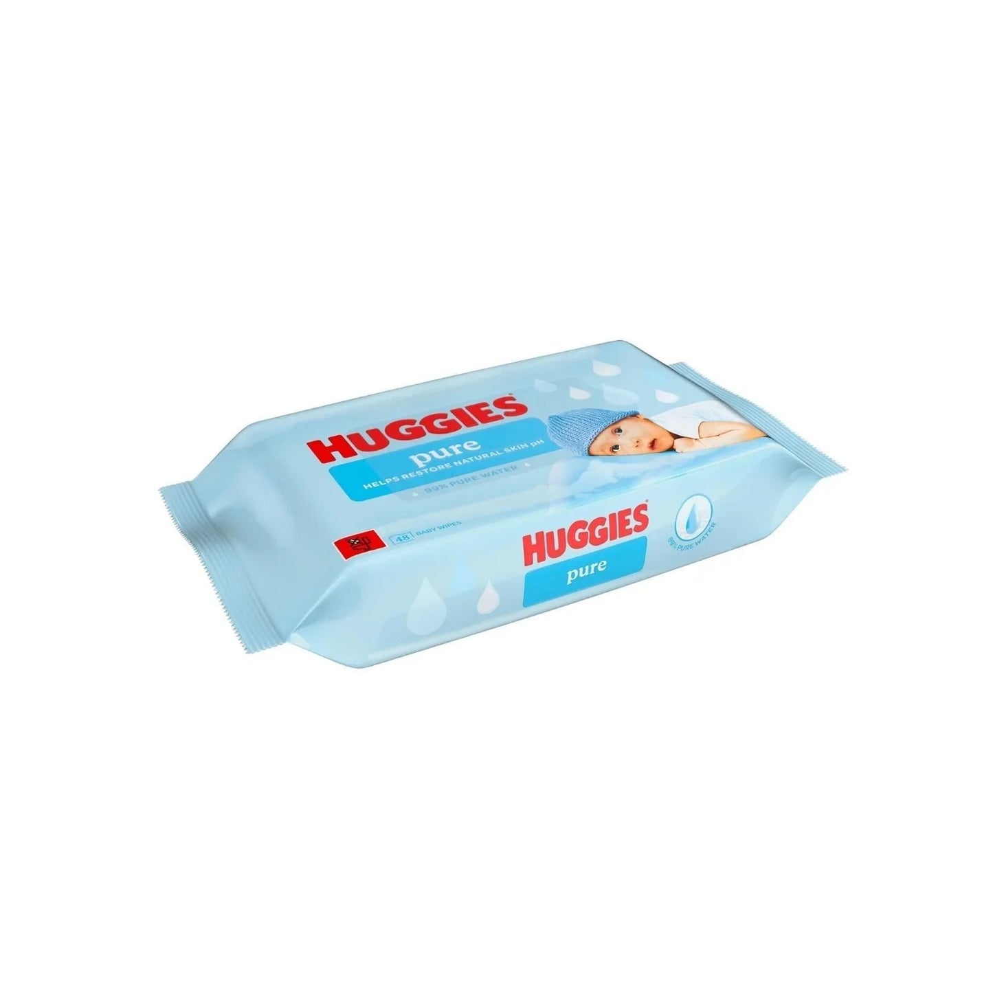 Huggies Pure Plastic Free Baby Wipes 4x48 pcs - mezetto ebebek ebebek