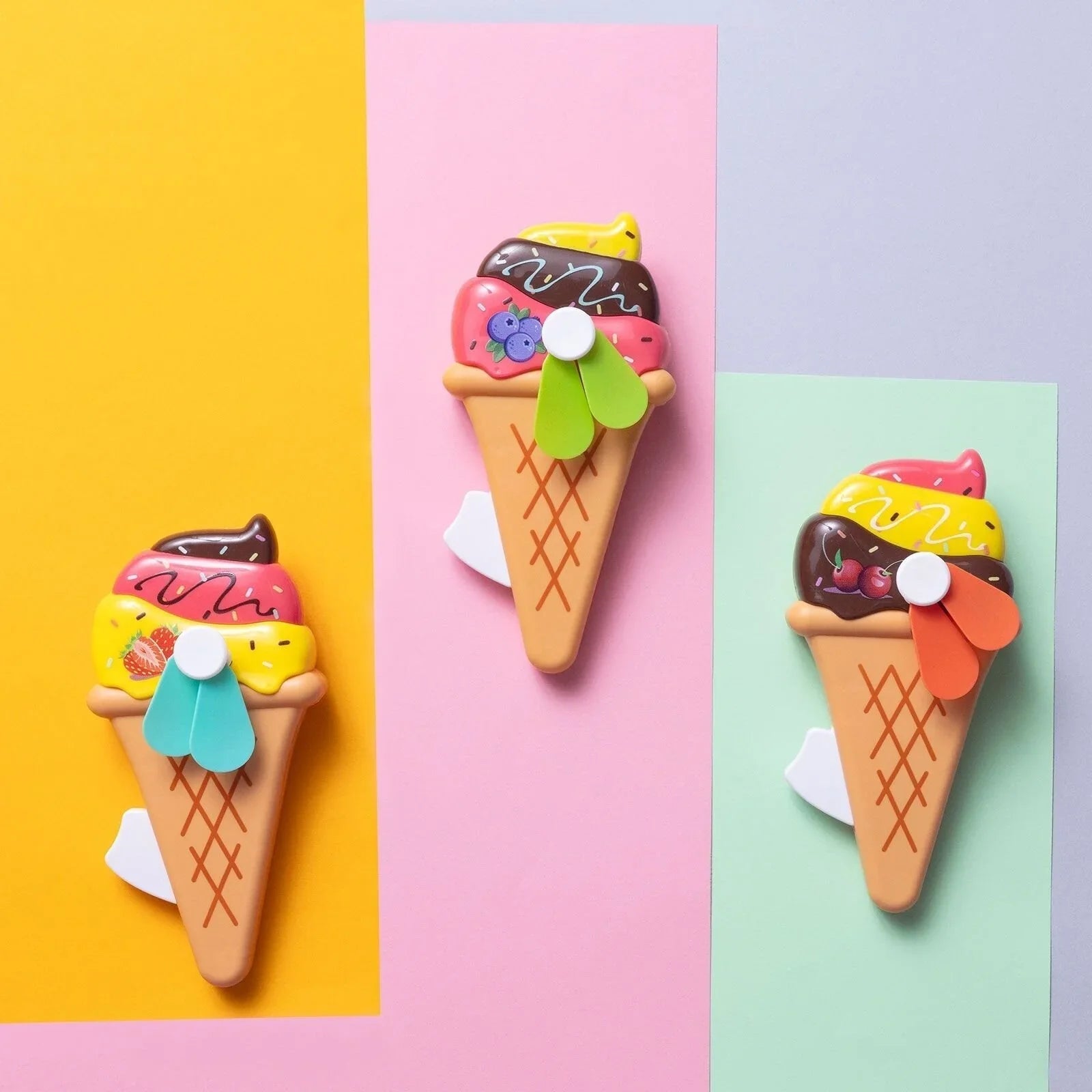 HZTB Ice Cream Big Hand Fan Assorted - mezetto ebebek ebebek