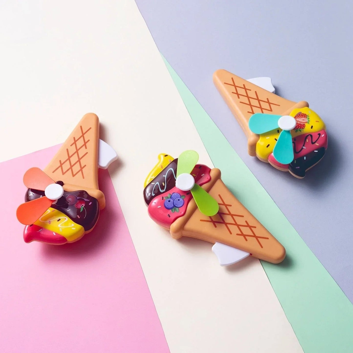 HZTB Ice Cream Big Hand Fan Assorted - mezetto ebebek ebebek