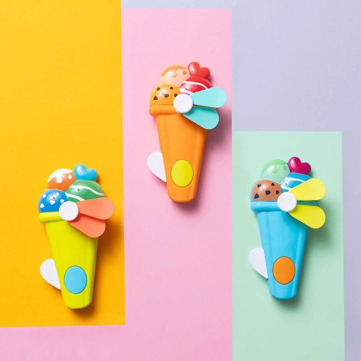 HZTB Ice Cream Hand Fan Assorted - mezetto ebebek ebebek