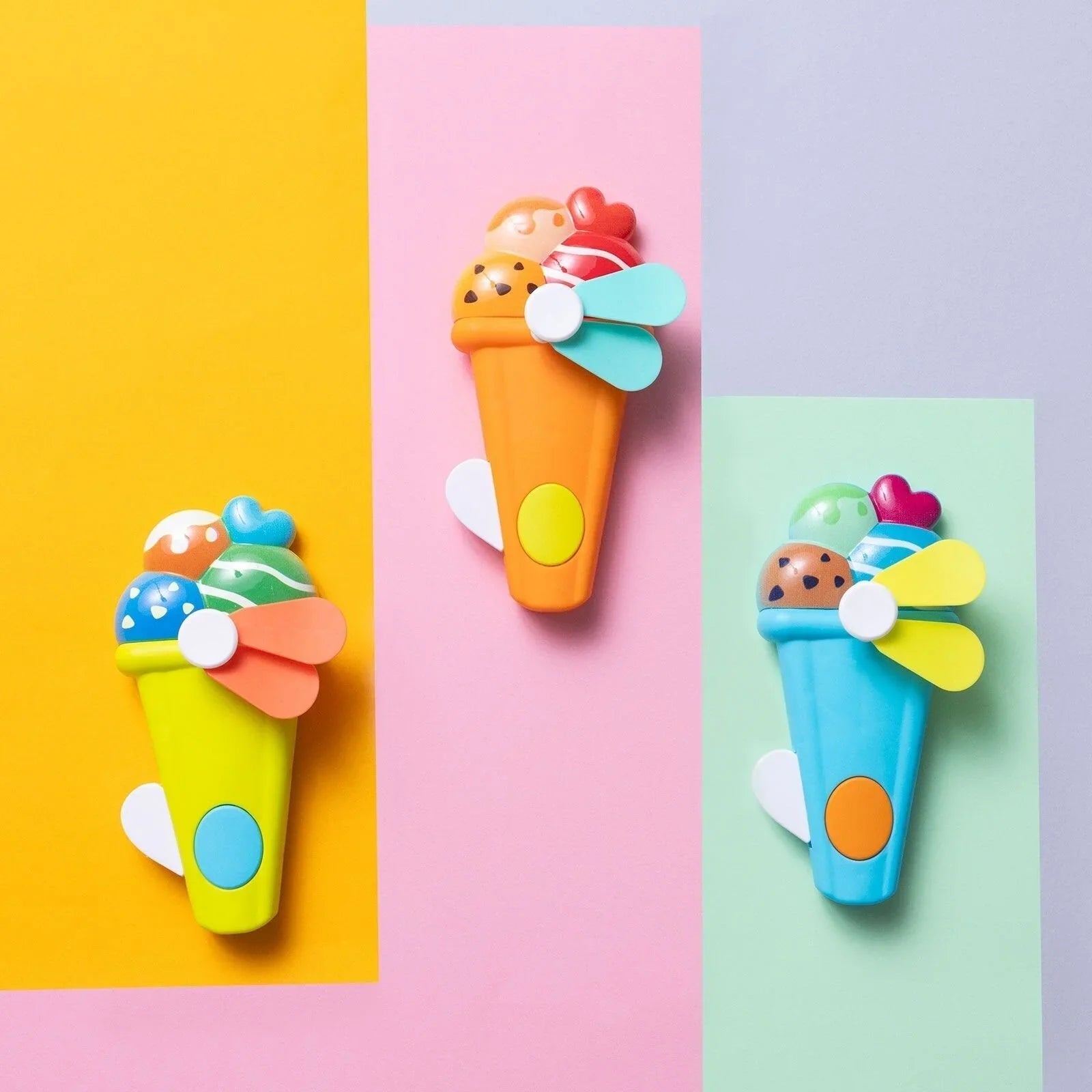 HZTB Ice Cream Hand Fan Assorted - mezetto ebebek ebebek