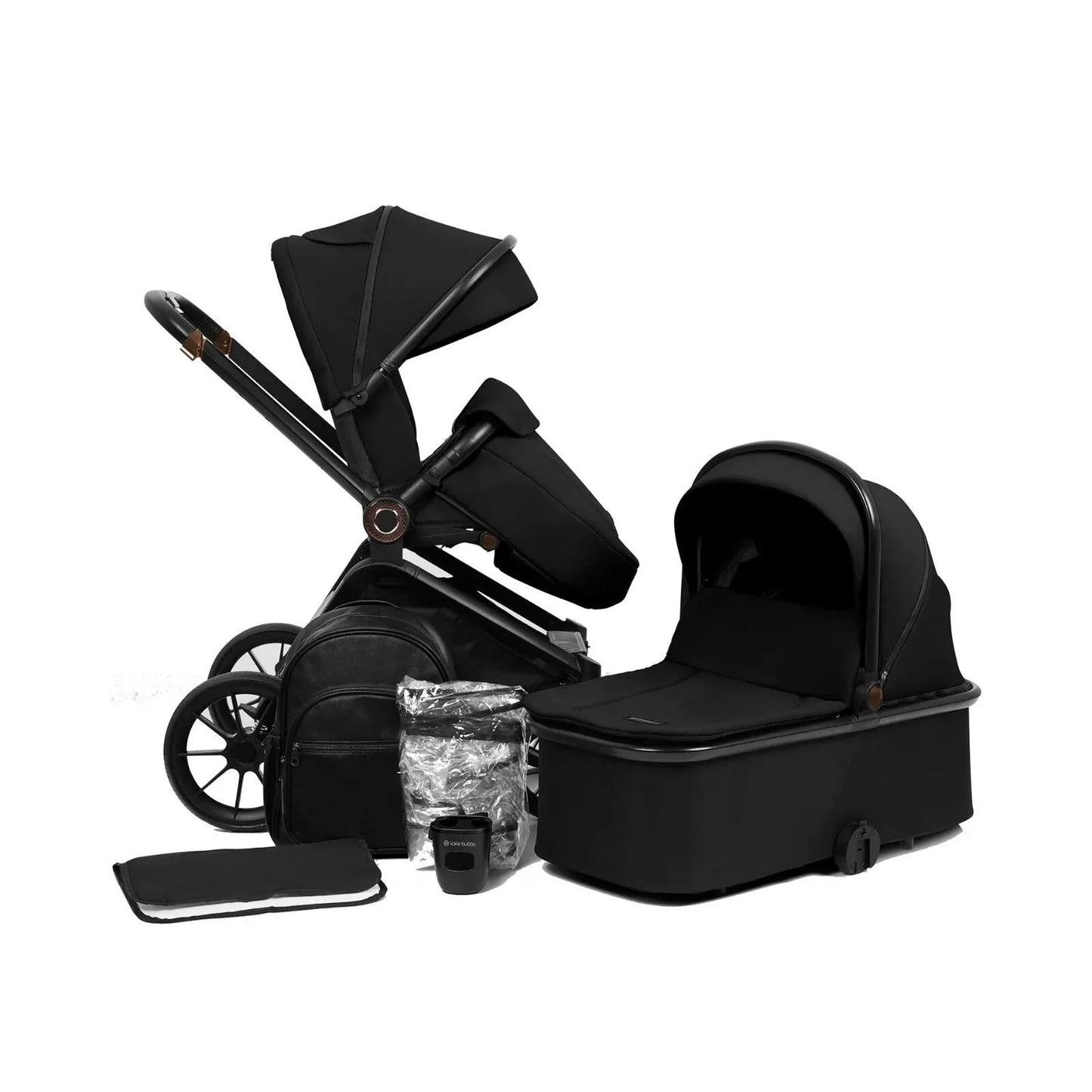 Ickle Bubba Altima Pram 9 pcs - Black - mezetto ebebek ebebek
