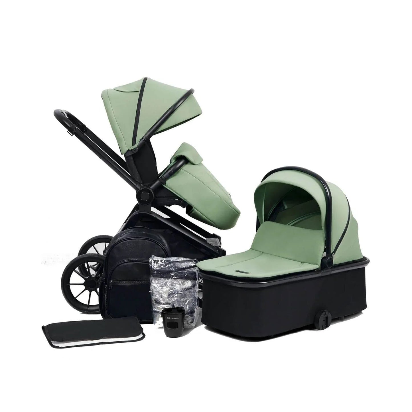 Ickle Bubba Altima Pram 9 pcs - Sage Green - mezetto ebebek ebebek