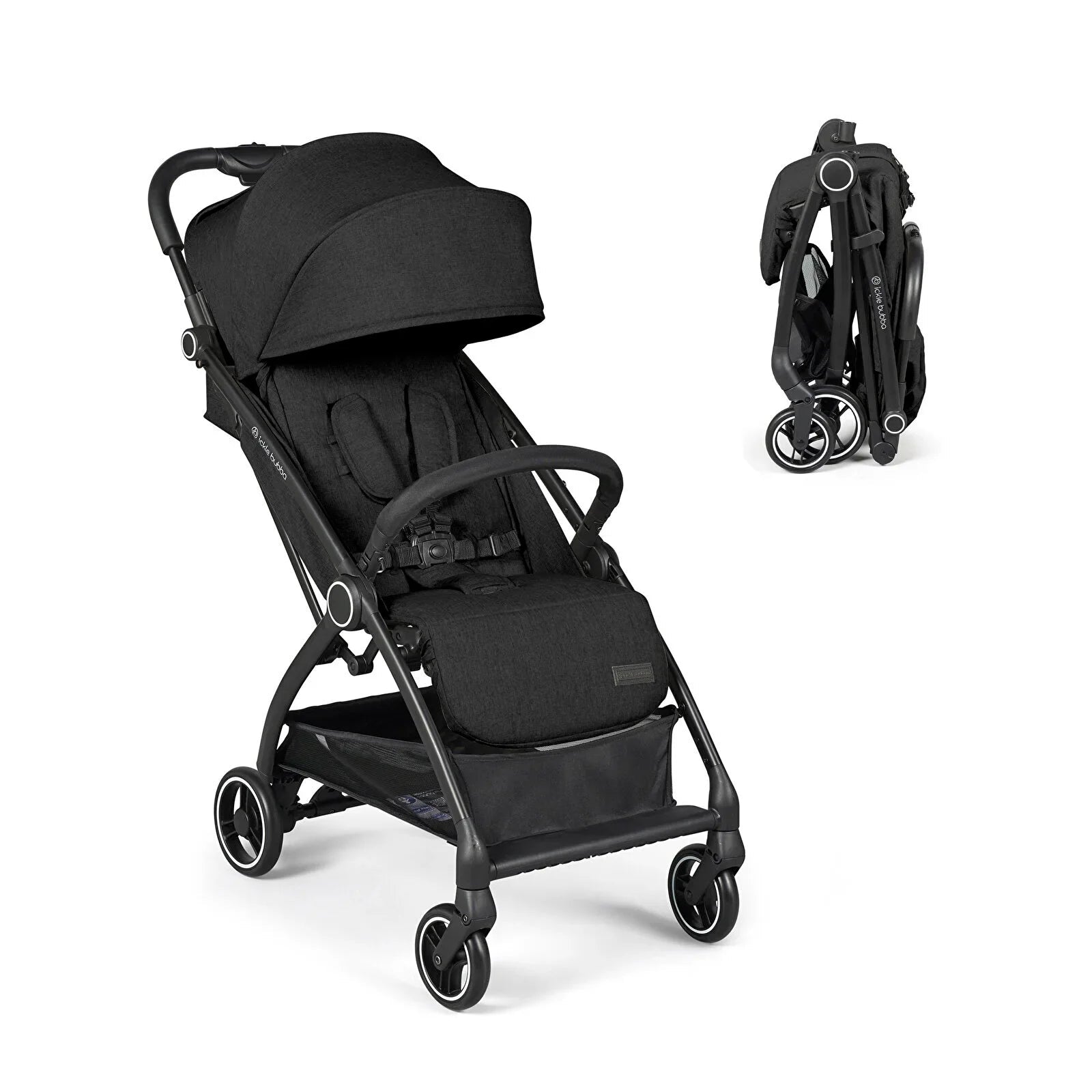 Ickle Bubba Aries Autofold Stroller - Black - mezetto ebebek ebebek