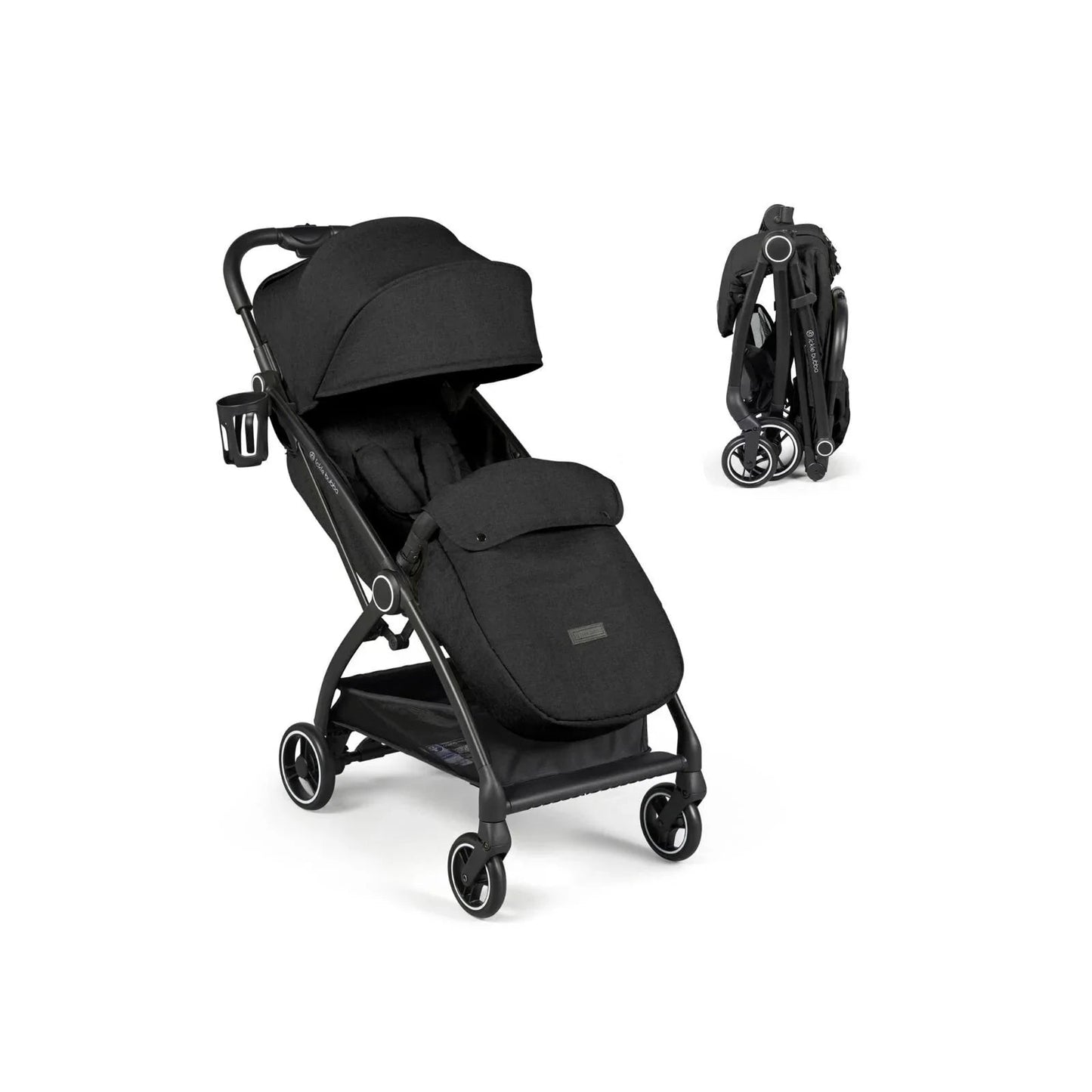 Ickle Bubba Aries Max Autofold Stroller - Black - mezetto ebebek ebebek