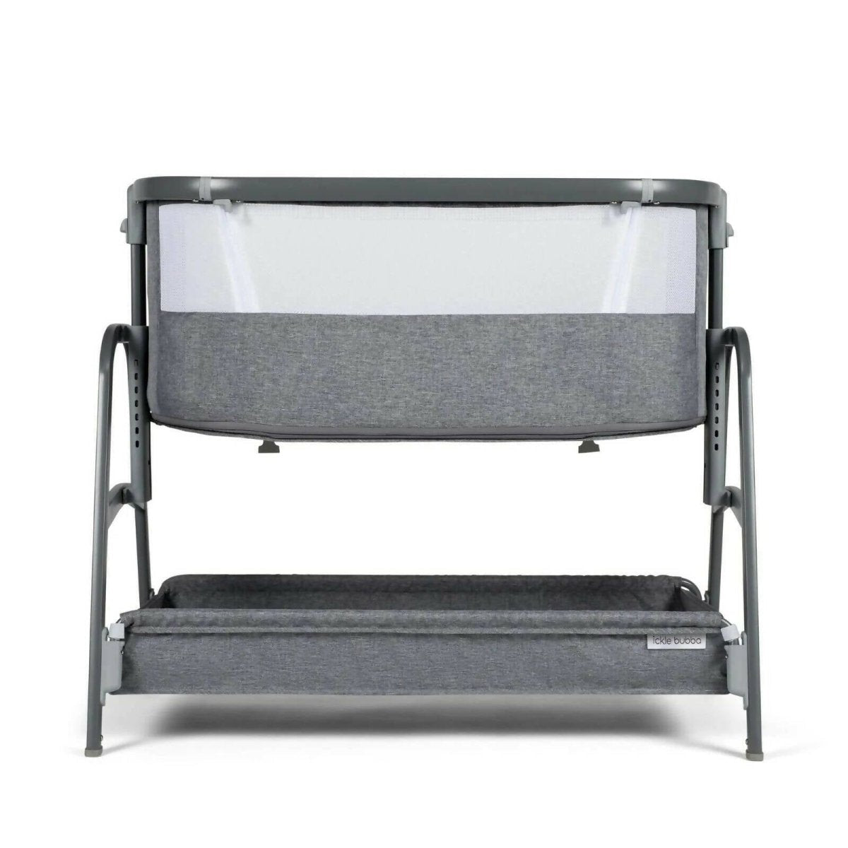 Ickle Bubba Bubba&Me Bedside Crib - Space Grey - mezetto ebebek ebebek