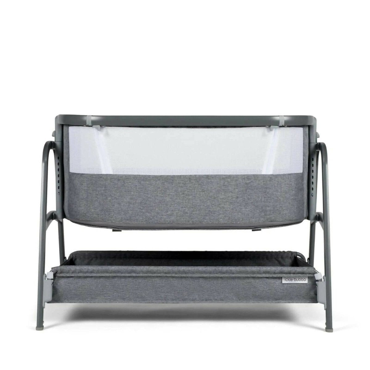 Ickle Bubba Bubba&Me Bedside Crib - Space Grey - mezetto ebebek ebebek