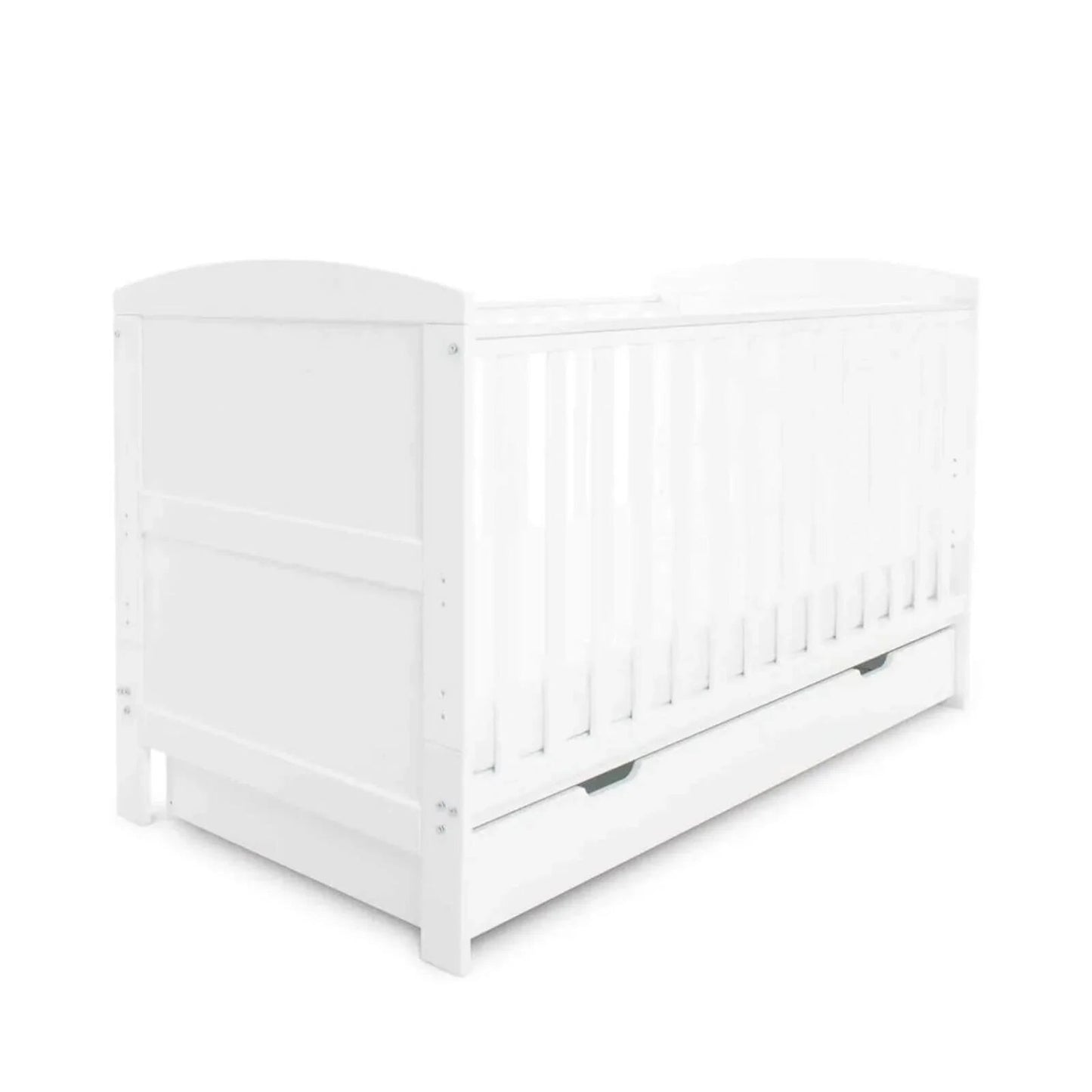 Ickle Bubba Coleby Classic Cot Bed & Under Drawer White - Without Mattress - mezetto ebebek ebebek