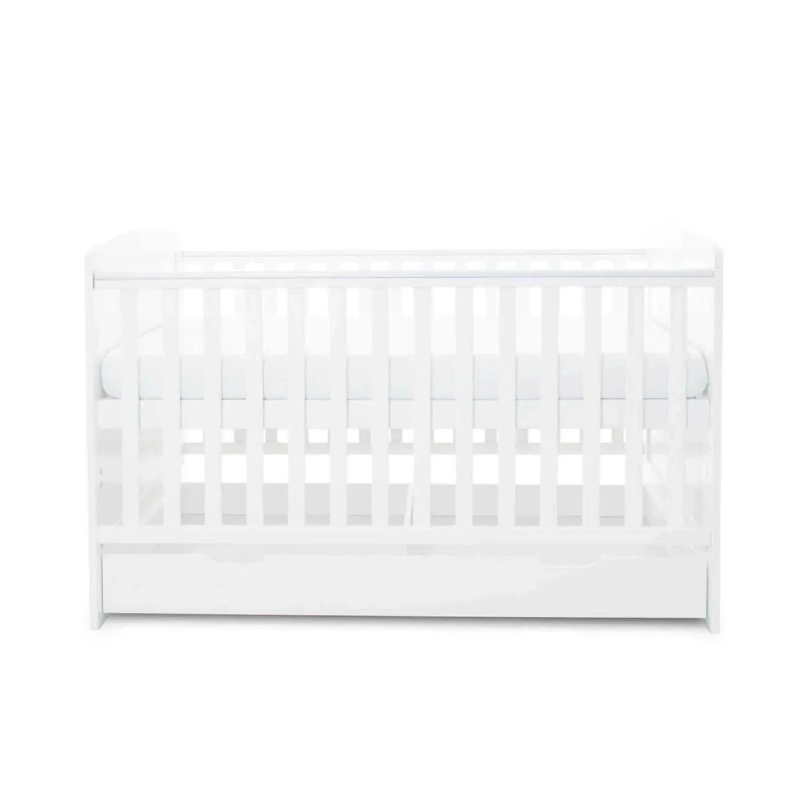 Ickle Bubba Coleby Classic Cot Bed & Under Drawer White - Without Mattress - mezetto ebebek ebebek