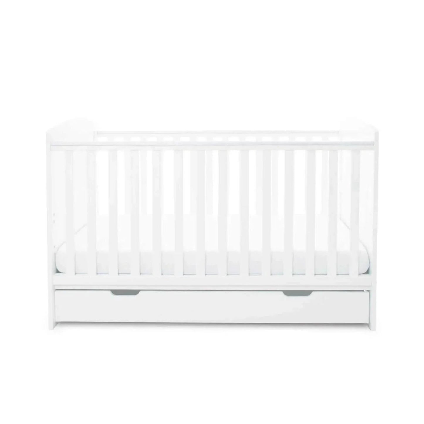 Ickle Bubba Coleby Classic Cot Bed & Under Drawer White - Without Mattress - mezetto ebebek ebebek