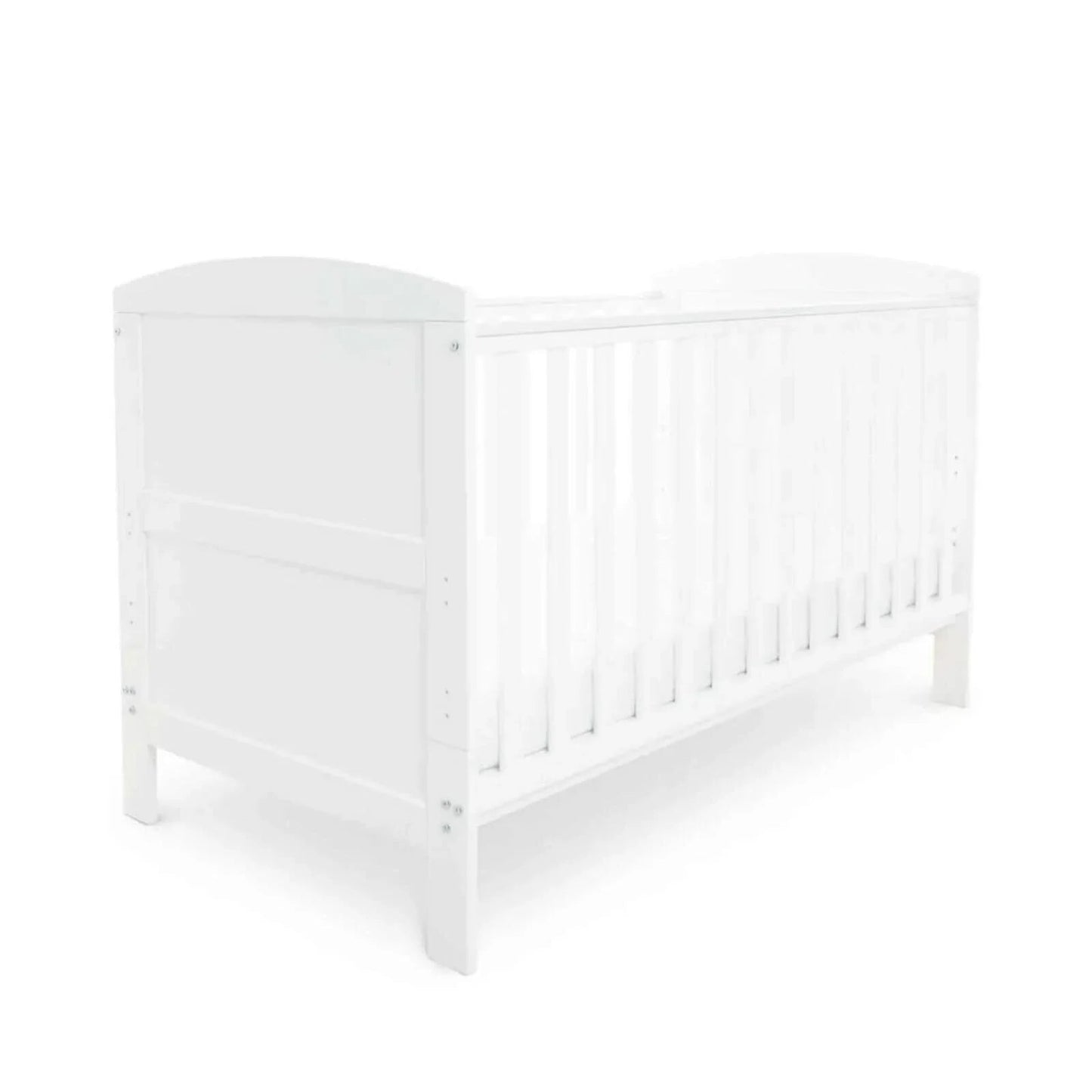 Ickle Bubba Coleby Classic Cot Bed White - Premium Sprung Mattress - mezetto ebebek ebebek