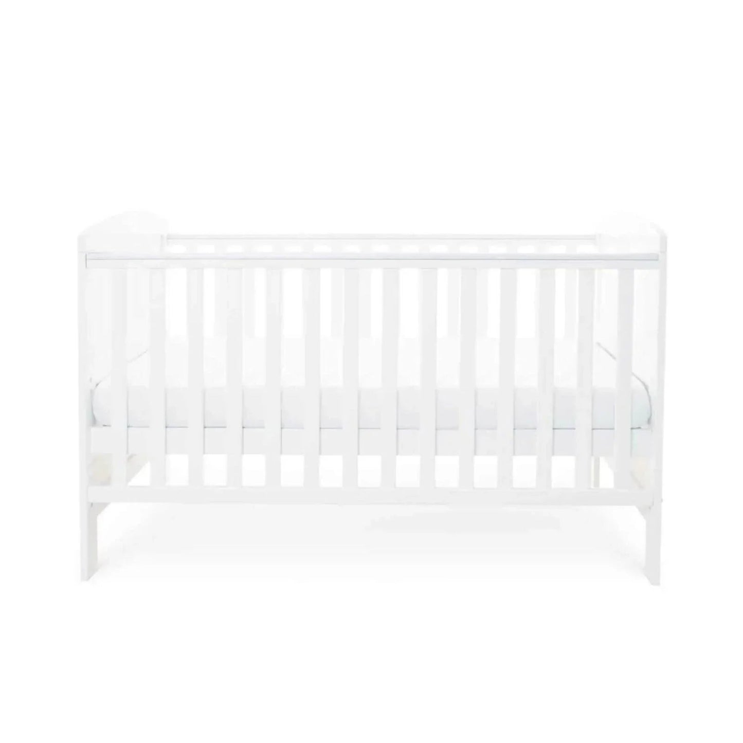 Ickle Bubba Coleby Classic Cot Bed White - Premium Sprung Mattress - mezetto ebebek ebebek