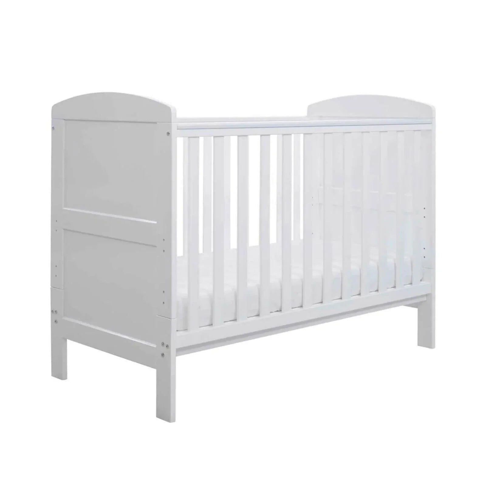 Ickle Bubba Coleby Mini Cot Bed White - Premium Sprung Mattress - mezetto ebebek ebebek