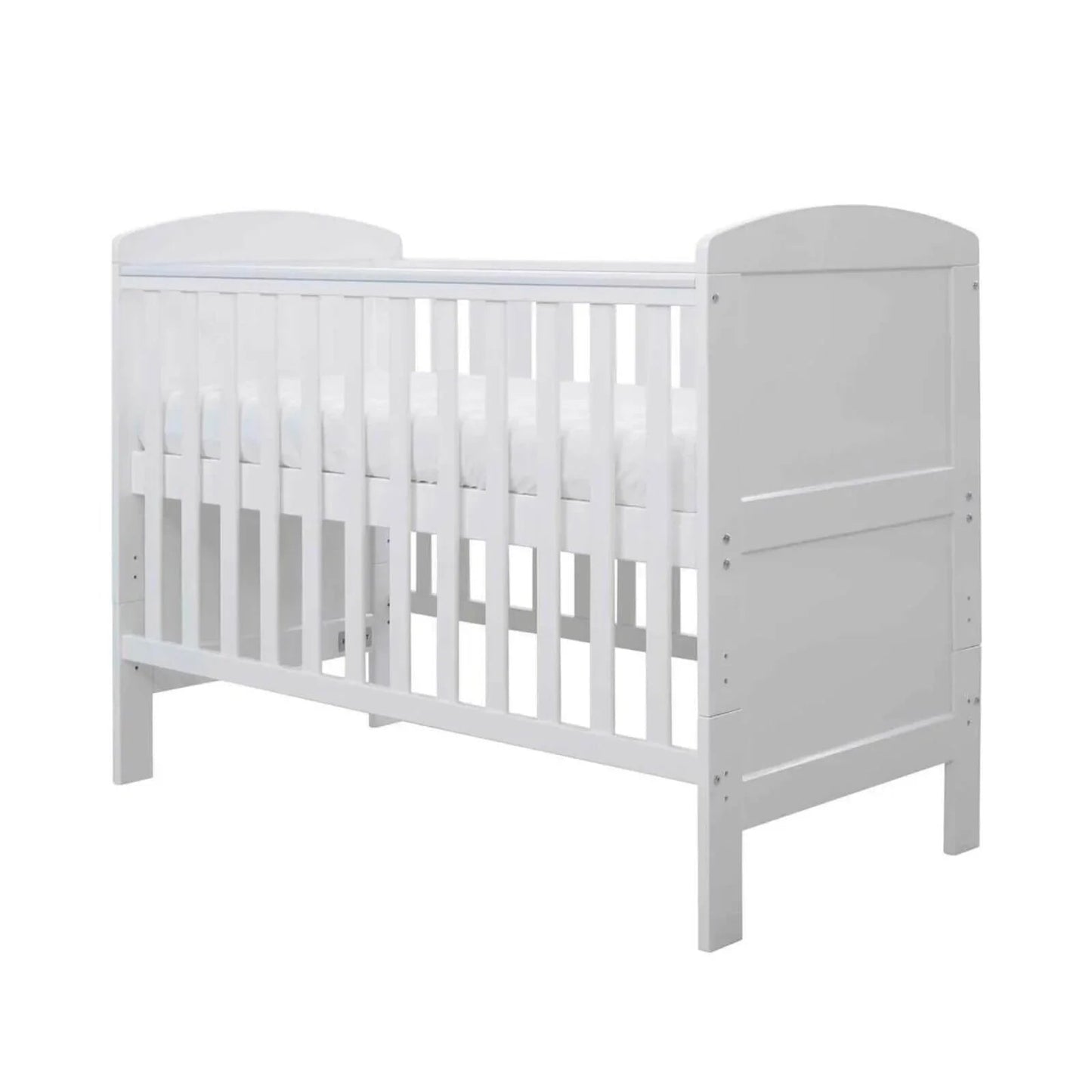 Ickle Bubba Coleby Mini Cot Bed White - Premium Sprung Mattress - mezetto ebebek ebebek