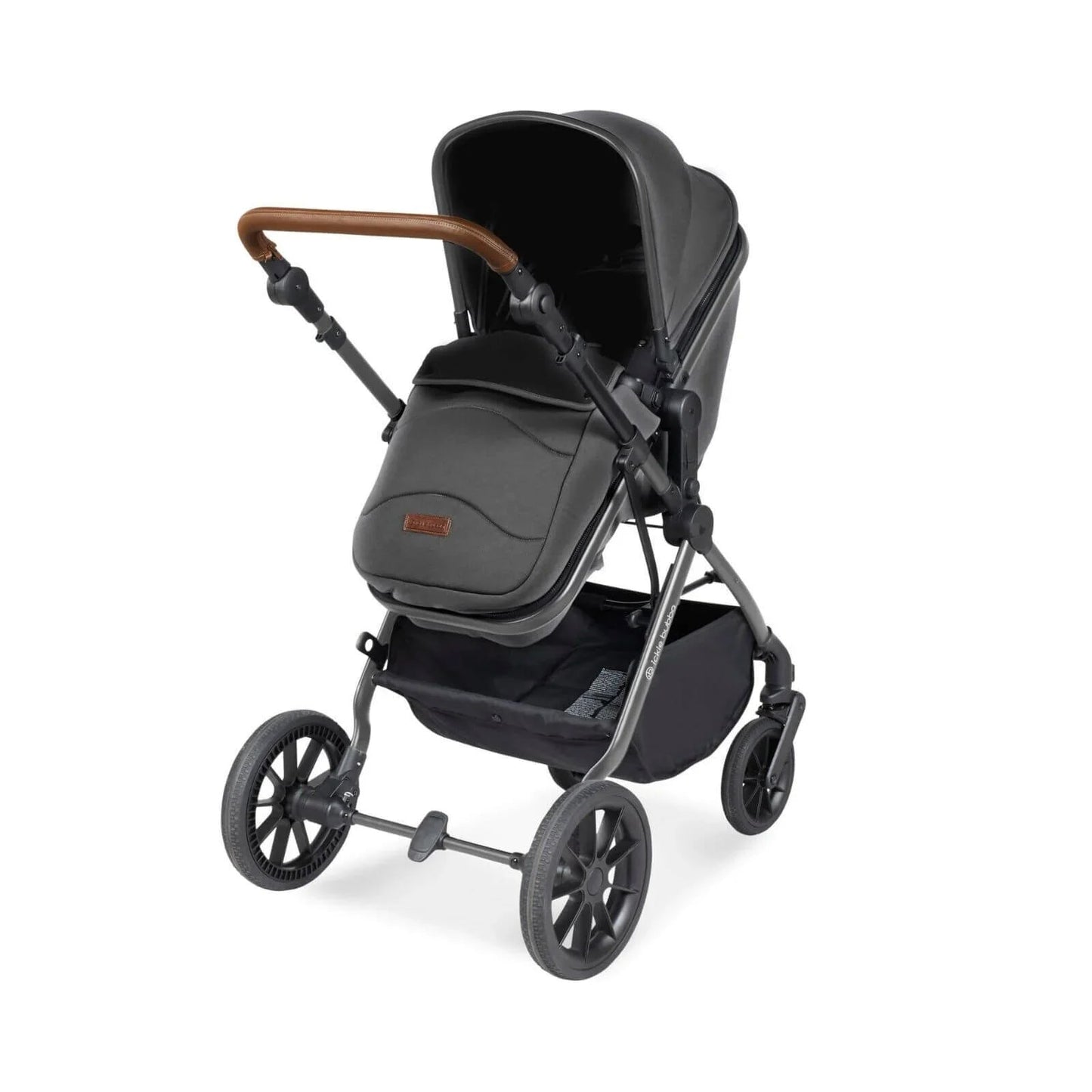 Ickle Bubba Cosmo 2 - in - 1 Pushchair & Carrycot - Black/Graphite Grey/Tan - mezetto ebebek ebebek