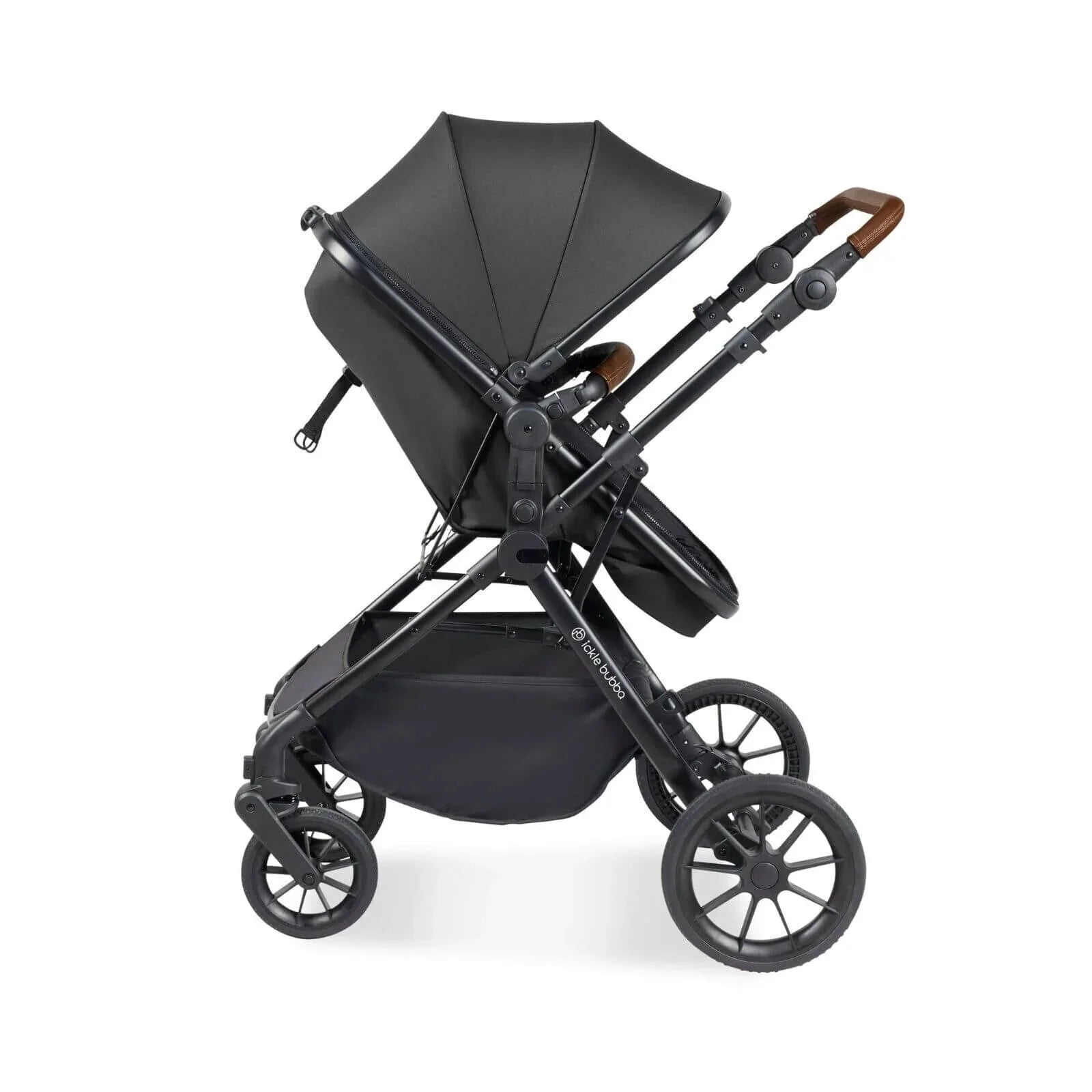 Ickle Bubba Cosmo 2 - in - 1 Pushchair & Carrycot - Black/Graphite Grey/Tan - mezetto ebebek ebebek