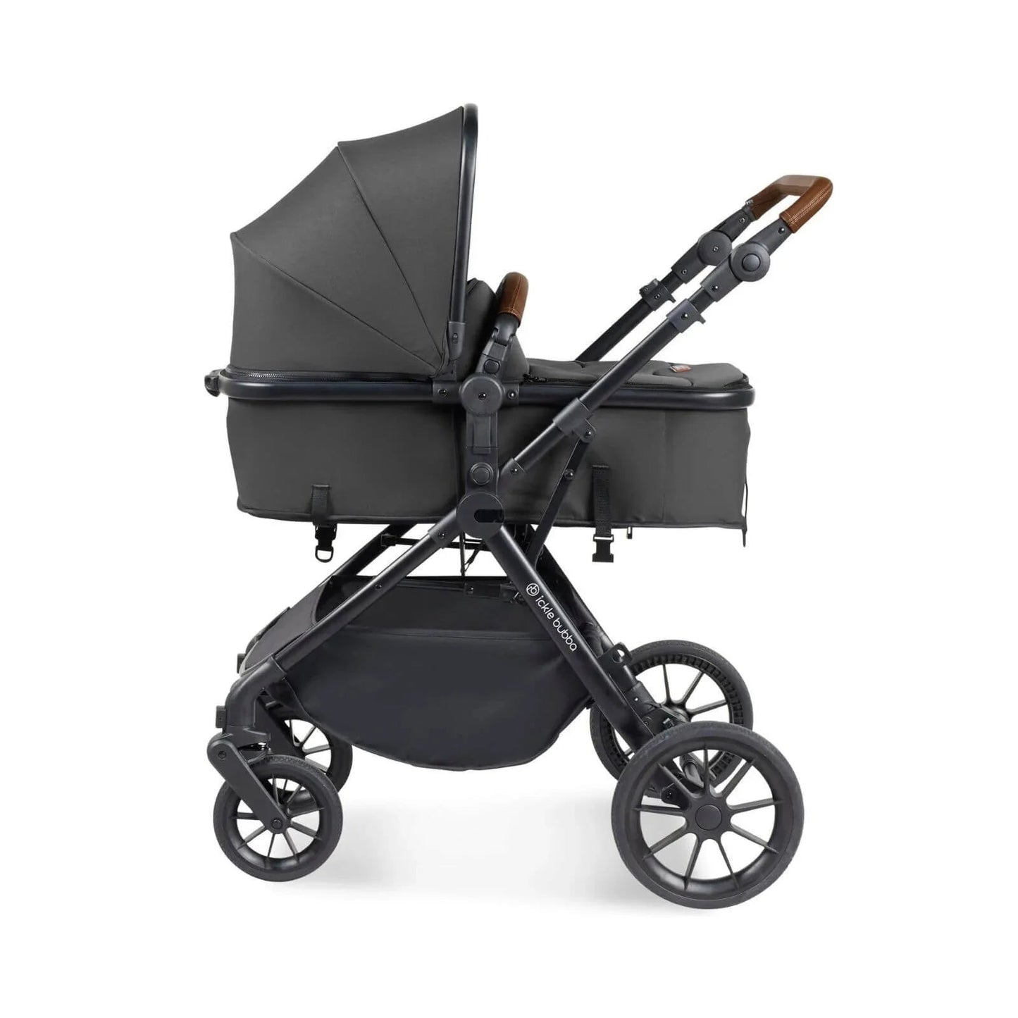 Ickle Bubba Cosmo 2 - in - 1 Pushchair & Carrycot - Black/Graphite Grey/Tan - mezetto ebebek ebebek